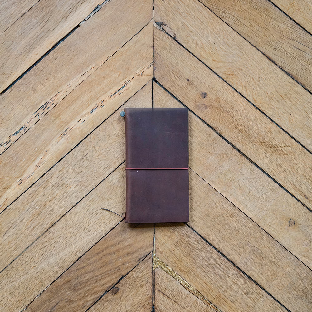 Carnet de voyage en cuir - Brun