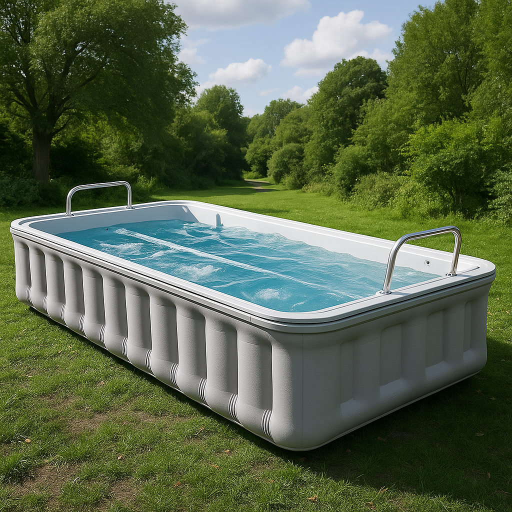 piscina tubular rectangular, piscina desmontable rectangular gris blanco, gris blanco, metal y PVC, jardín y exteriores, 732x366x132 cm