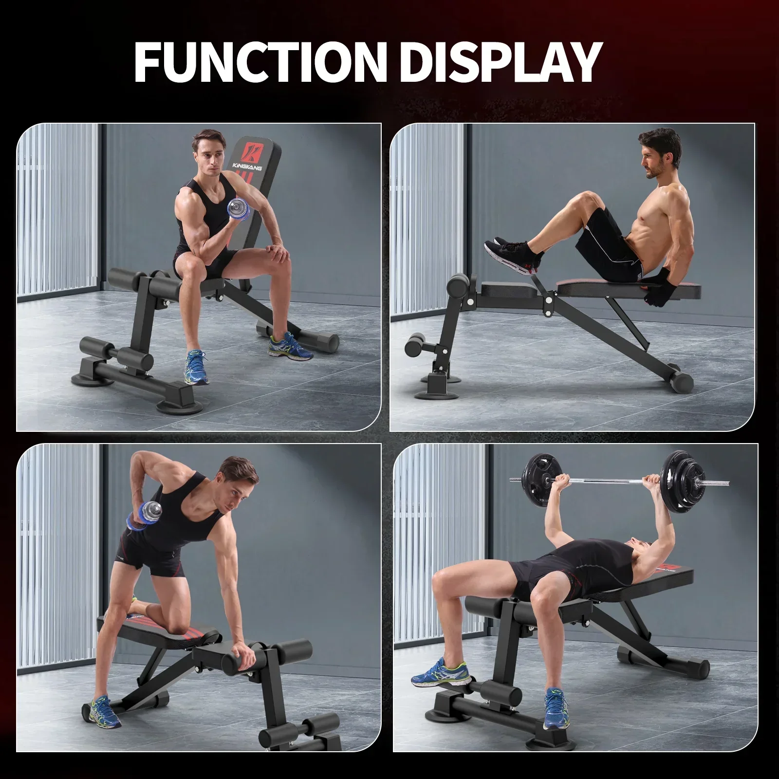 K Kingkang Adjustable Weight Bench, Foldable, 660LB - Image 3 K Kingkang Adjustable Weight Bench, Foldable, 660LB - Image 3