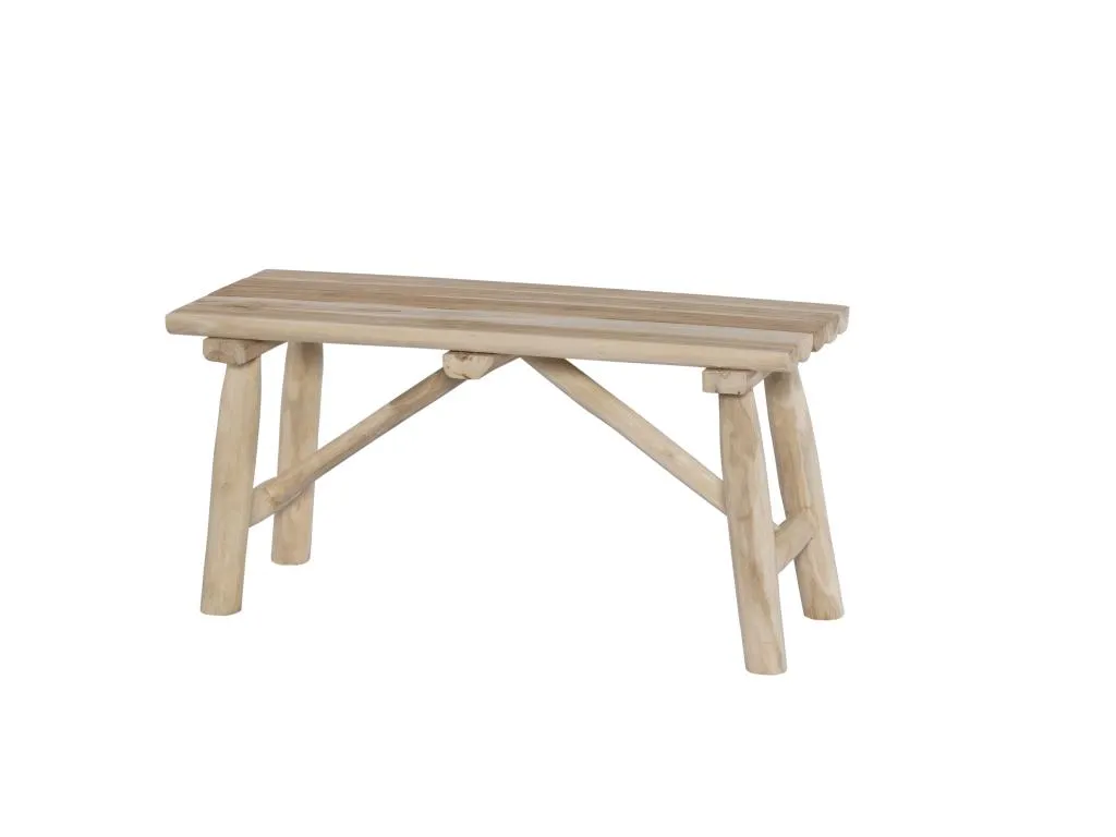 Banco de madera maciza de teca en color natural Nidovia. uaf133383