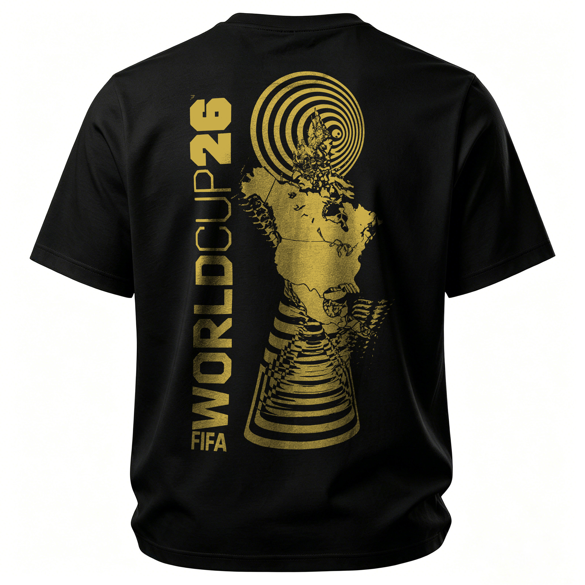 Golden Trophy Art Printed Unisex Oversized T-shirt