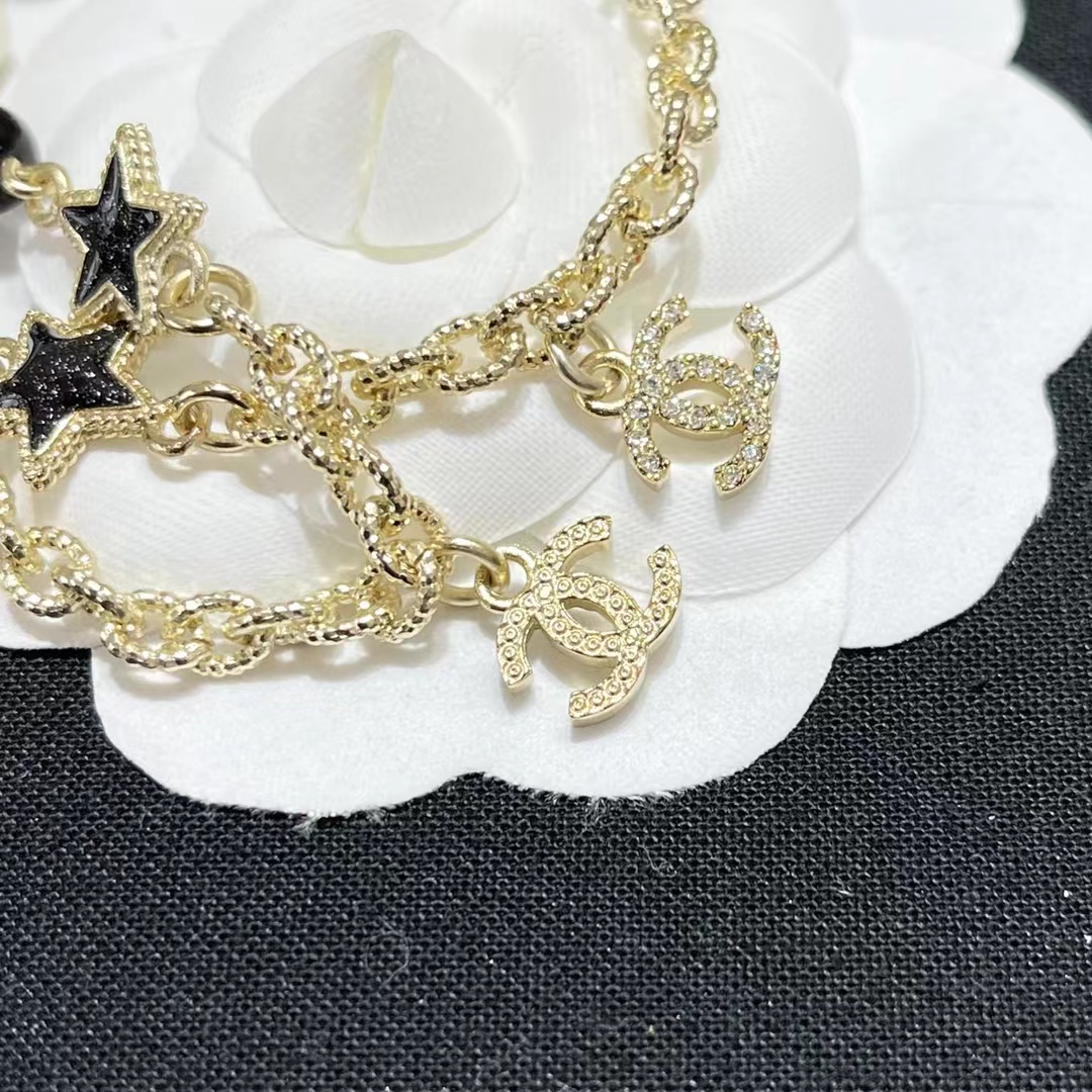 Chanel Moon Star Pearl Charms Necklace - Original Replica Club