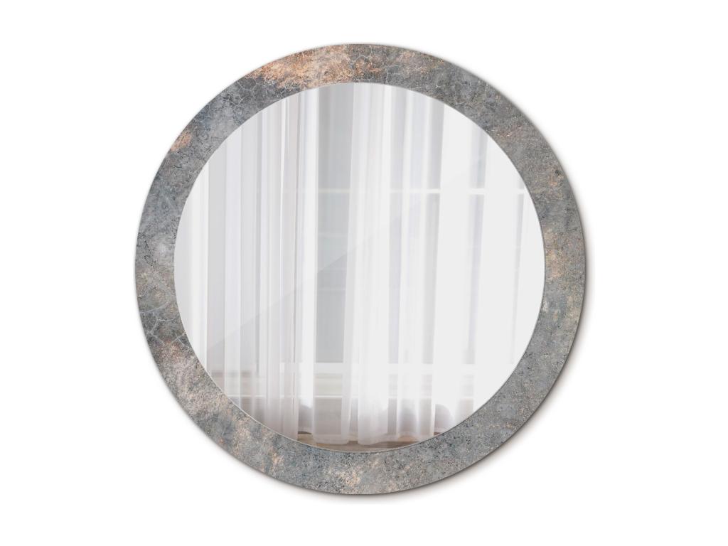 Espejo redondo decorativo - Hormigón vintage - 80 cm