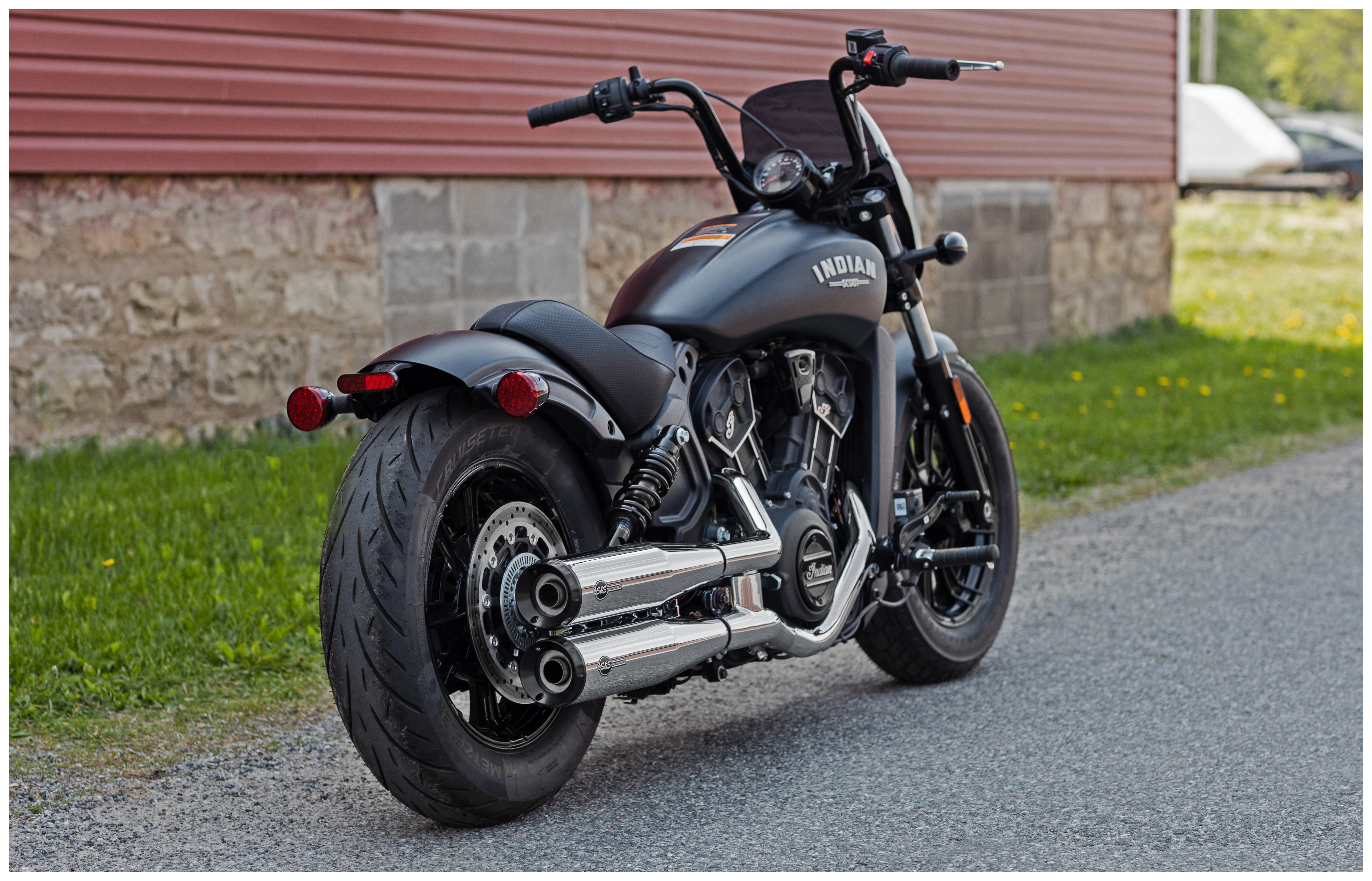 SportsBikeShop S&S Cycle Grand National Slip-On Mufflers For Indian Scout 2019-2024