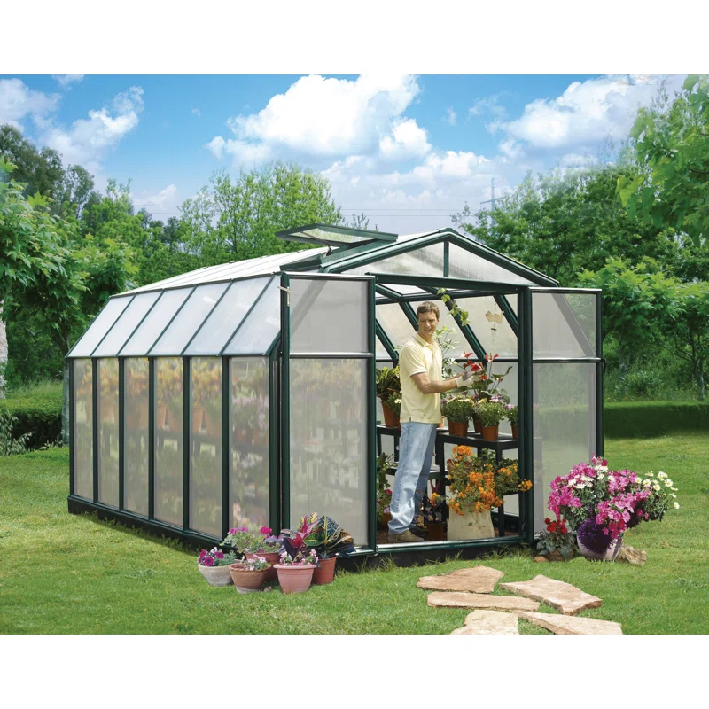 WAYFAIR Rion Hobby Gardener 8 Ft W X 12 Ft D Greenhouse 208Cm H X 266Cm W X 391Cm D
