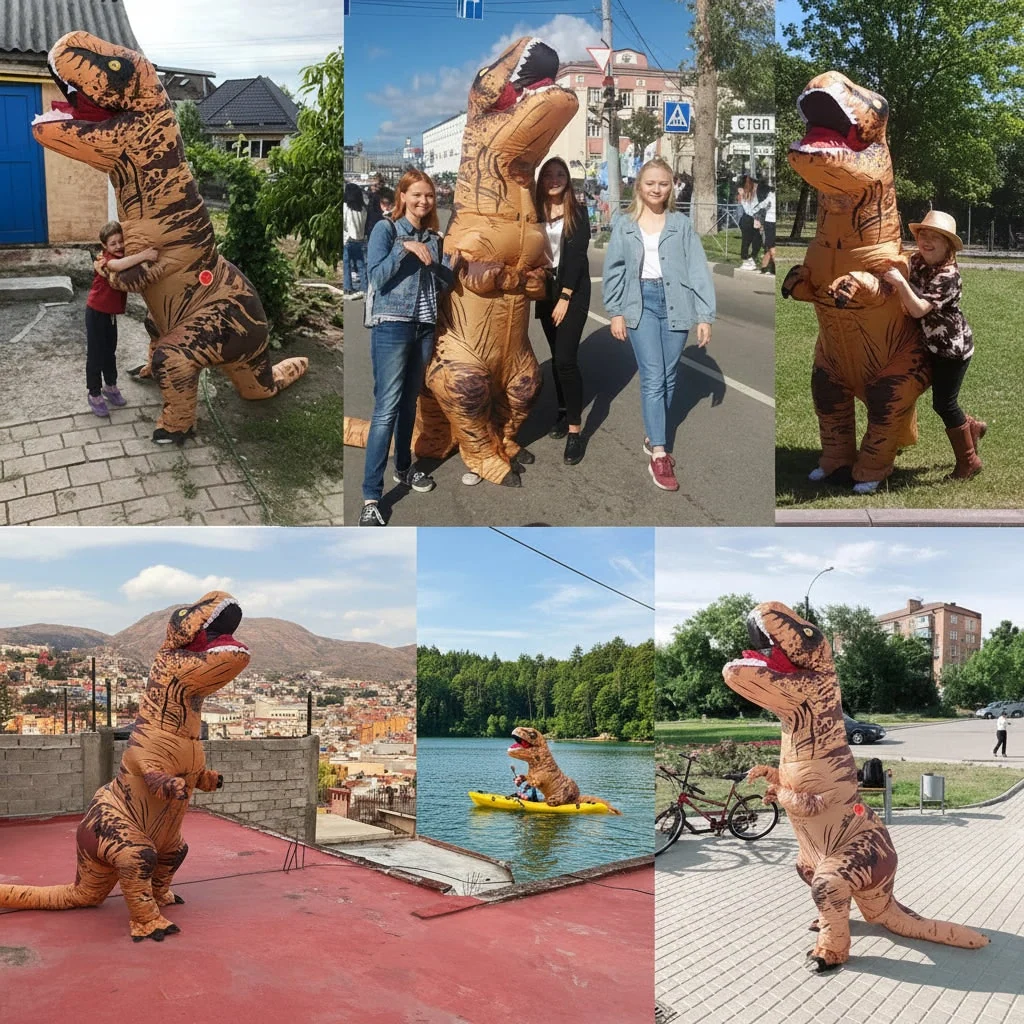 Halloween Costumes Inflatable Dinosaur Funny Party Suit - Image 2 Halloween Costumes Inflatable Dinosaur Funny Party Suit - Image 2
