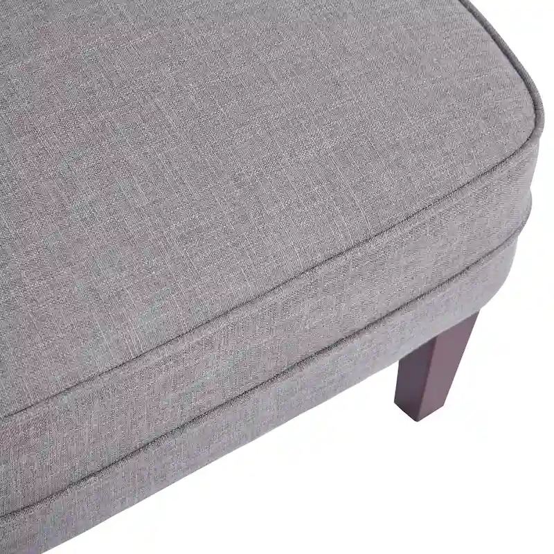 HUIMO Fabric Accent Chair and Ottoman Set - Available in Grey, Beige, Blue, and Dark Teal