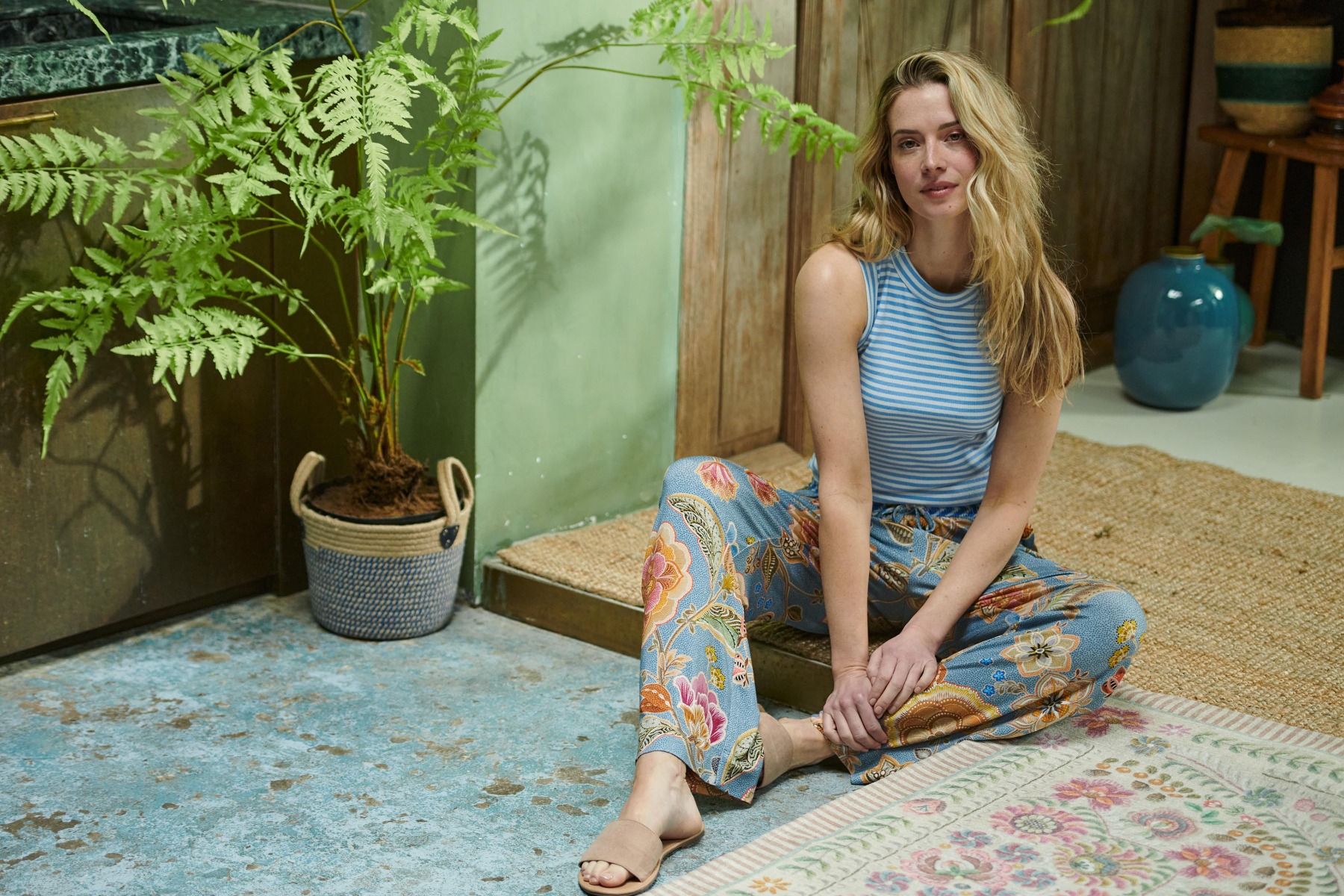 Trinity Top Sleeveless Little Sumo Stripe Blue