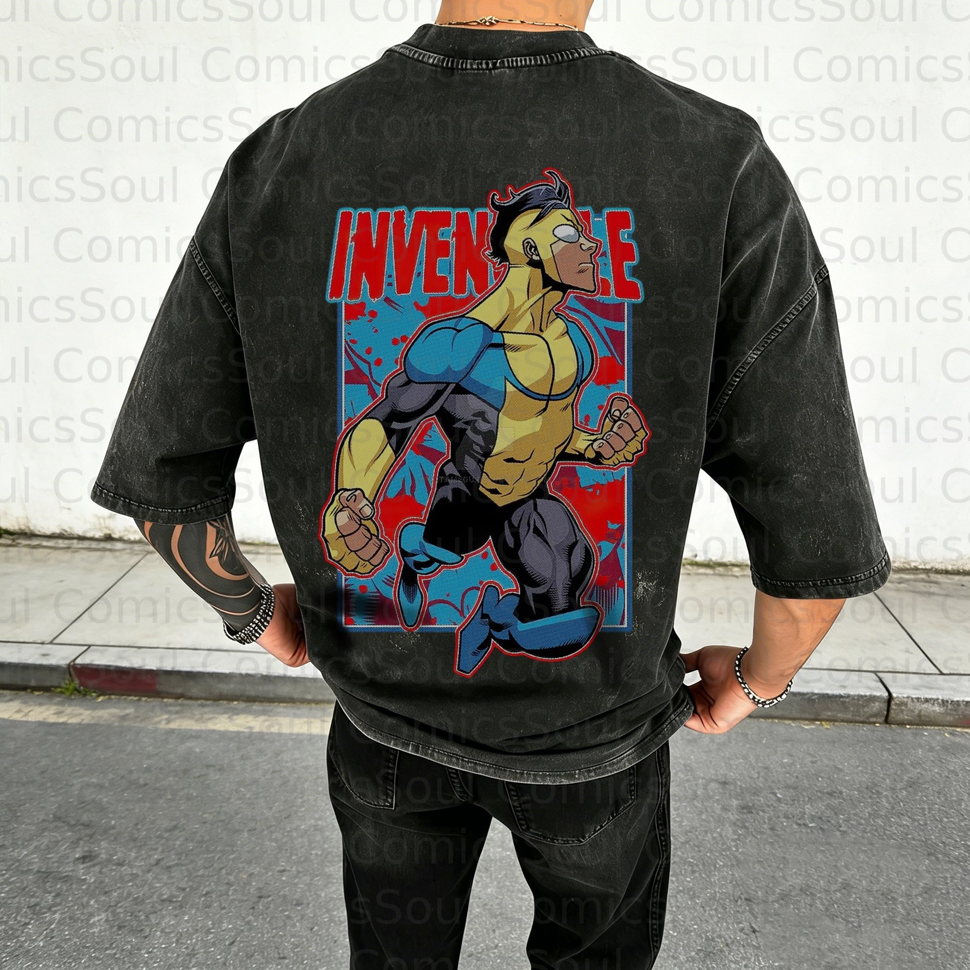 Unisex Anime Inspired Vintage Washed T-Shirt