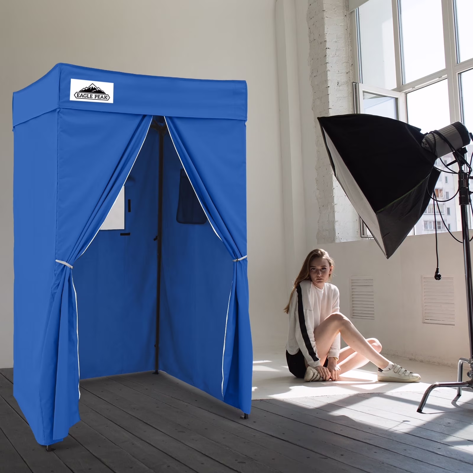EAGLE PEAK Flex Compact 4x4 Pop - up Canopy Privacy Dressing Room, Blue(Purple)