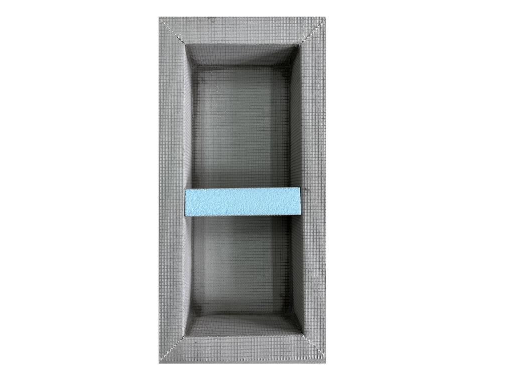 Estante para encastrar listo para alicatar con estantería - 31x62 cm - KLARA