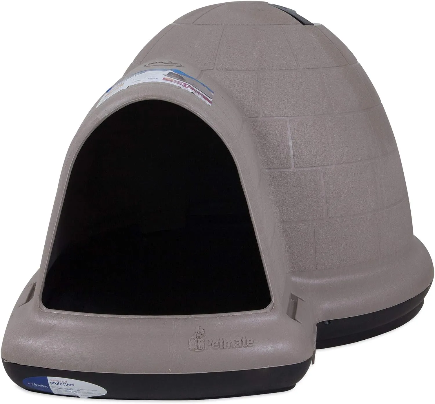 Petmate Indigo Dog House (Igloo Dog House. Made in USA with 90% Recycled Materials. All-Weather Protection Pet