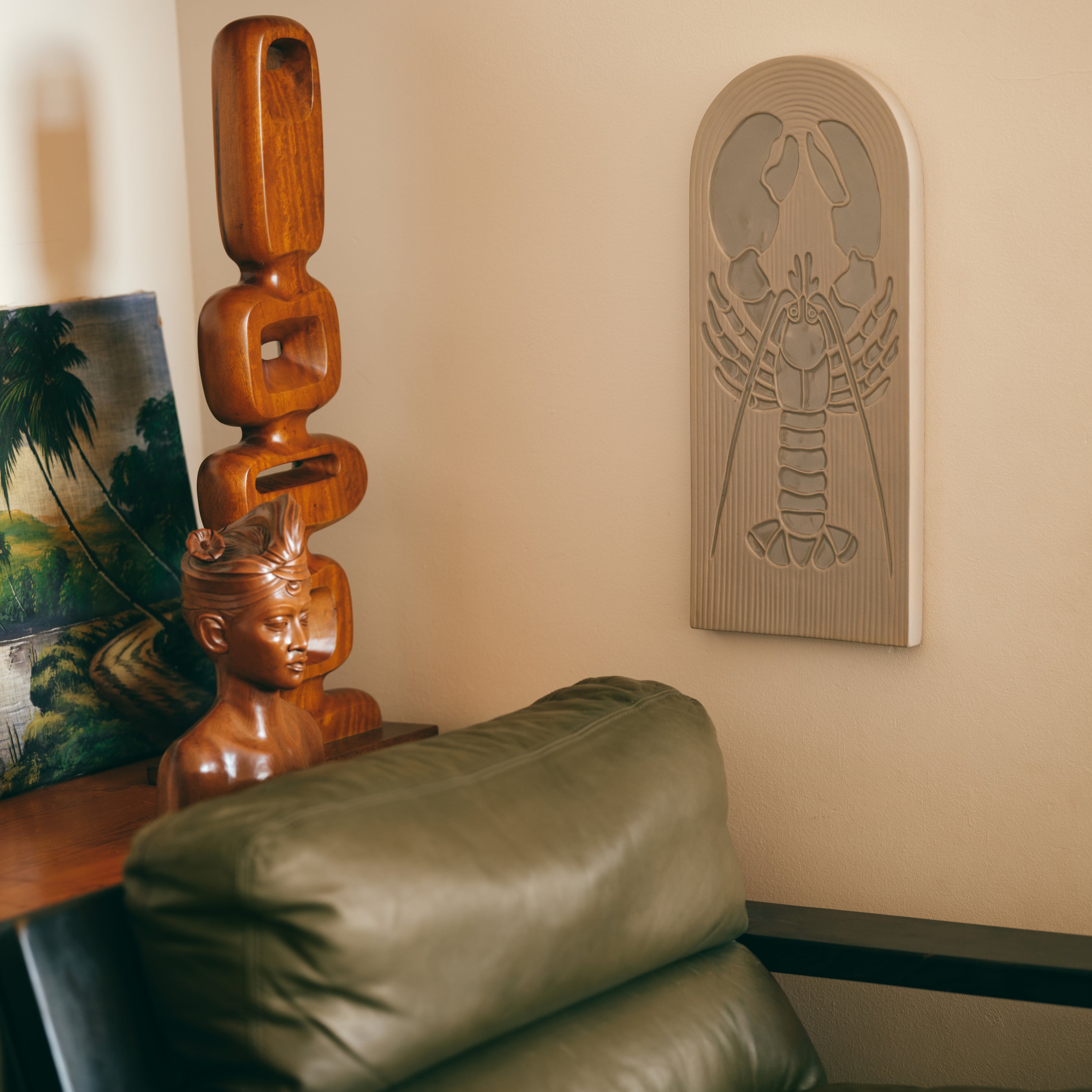 HKliving Stoneware Wandornament - Lobster