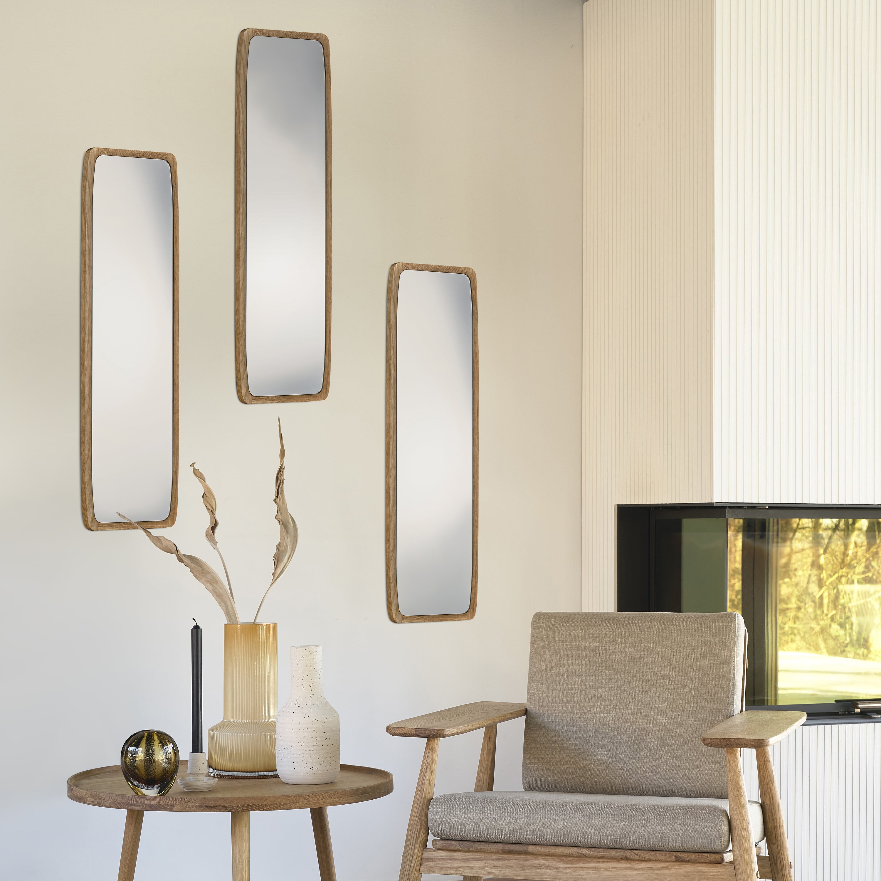 Villa Collection Bodo Spiegel H 80 x B 23 cm - Naturel