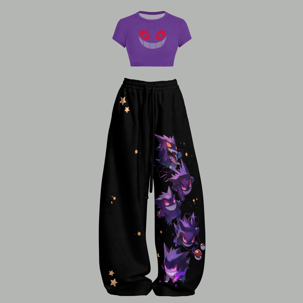 Pokémon Women T-Shirt  & Elasticated Trousers Two-Piece Set