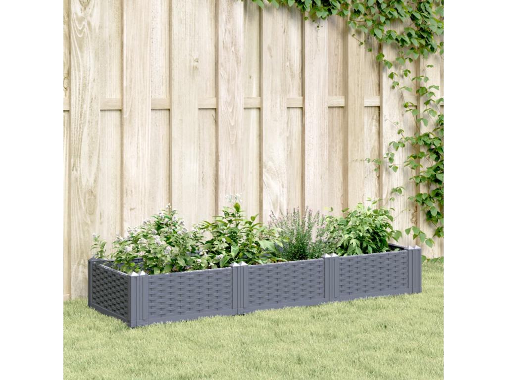 Decoratodo con clavijas PP gris 125x40x28,5 cm