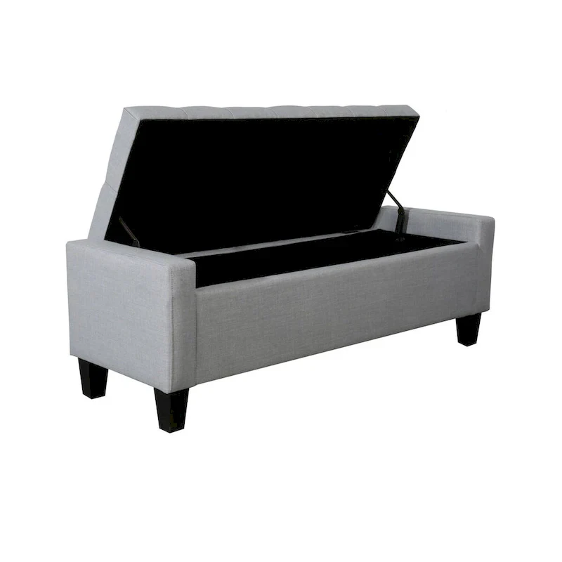 Porthos Home Wren Upholstered Button-Tufted Storage Bench