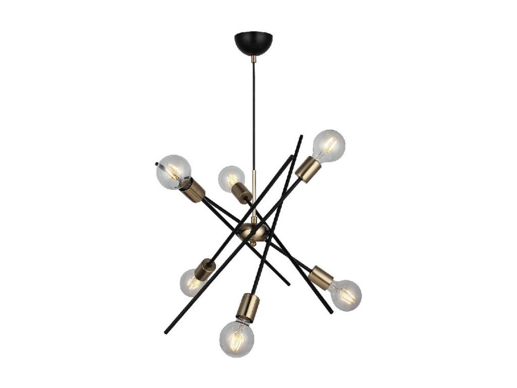 Lámpara de Suspensión Pavia, Negro, 51x51x121 cm, Casaplu