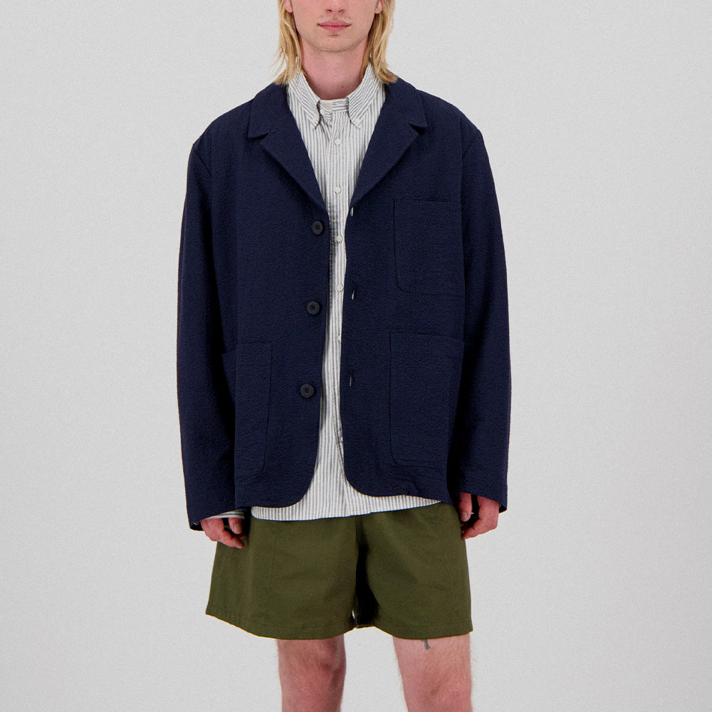 Howlin' - Veste Cosmic Crispy Seersucker - Marine