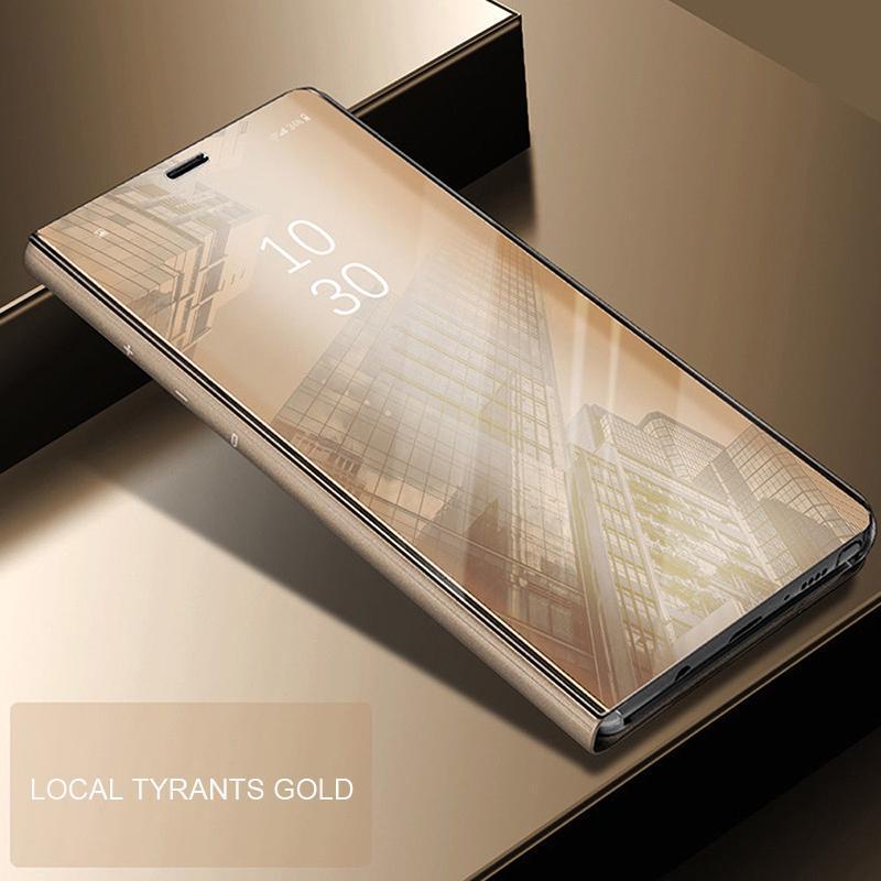 Smart Mirror Flip Case For Samsung Galaxy A40 A50 A60 A70 A80 A90 Case Clear View Flip Phone Cover Cases