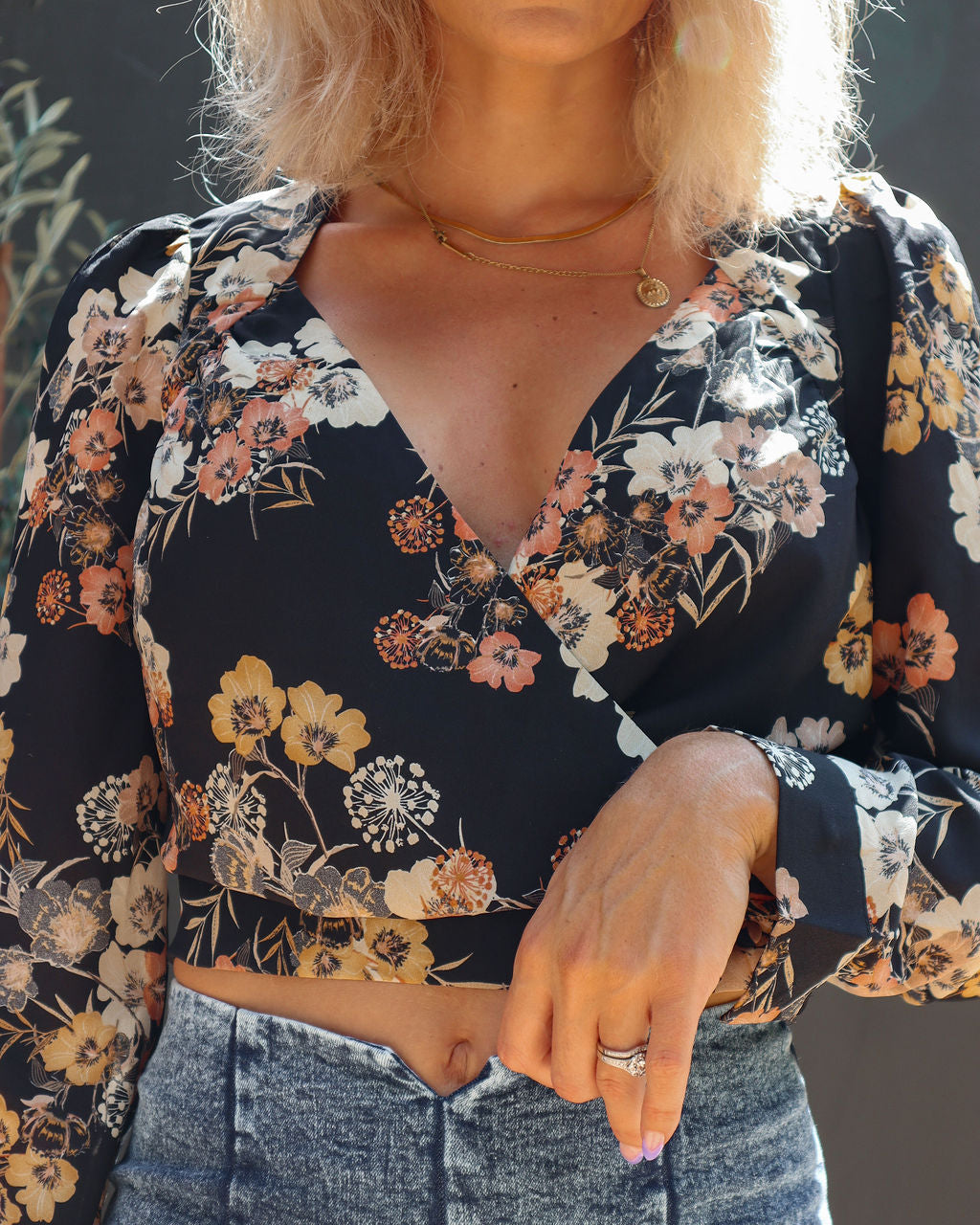 Sweet Tea Floral Drape Top - Se7enfashion