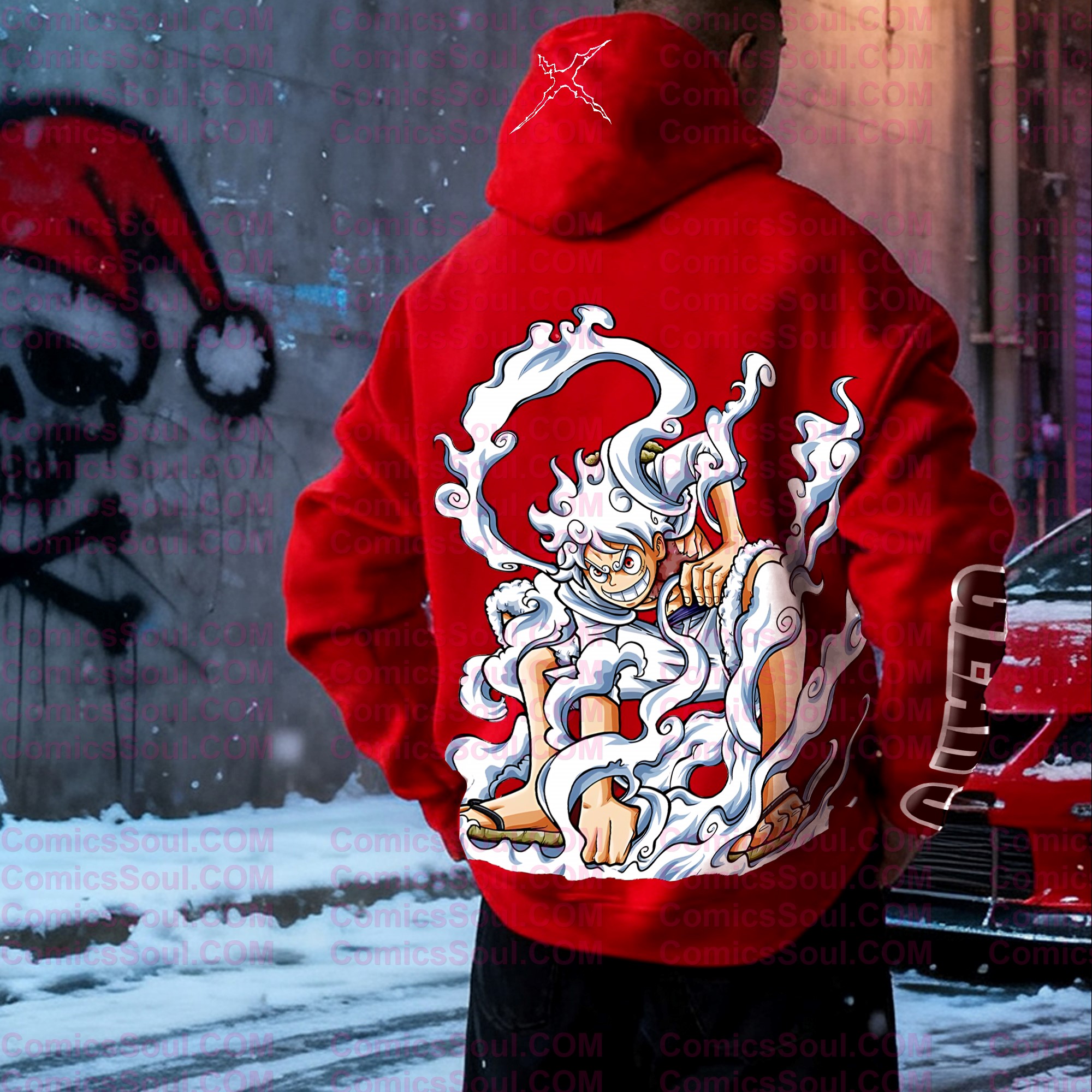 plus velvetUnisex Anime Graphic Streetwear Vintage Hoodie