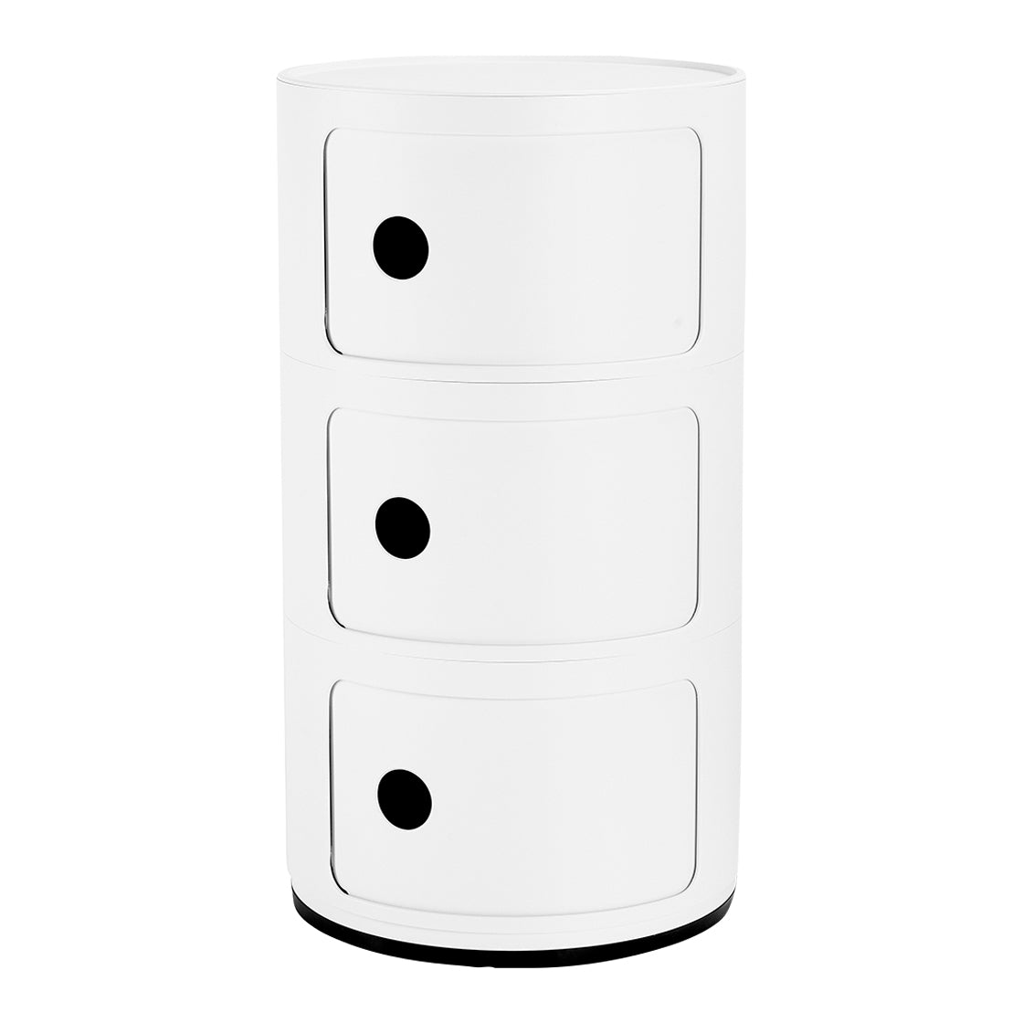 Kartell Componibili Kast Ø 32 cm - 3 Modules - Mat Wit