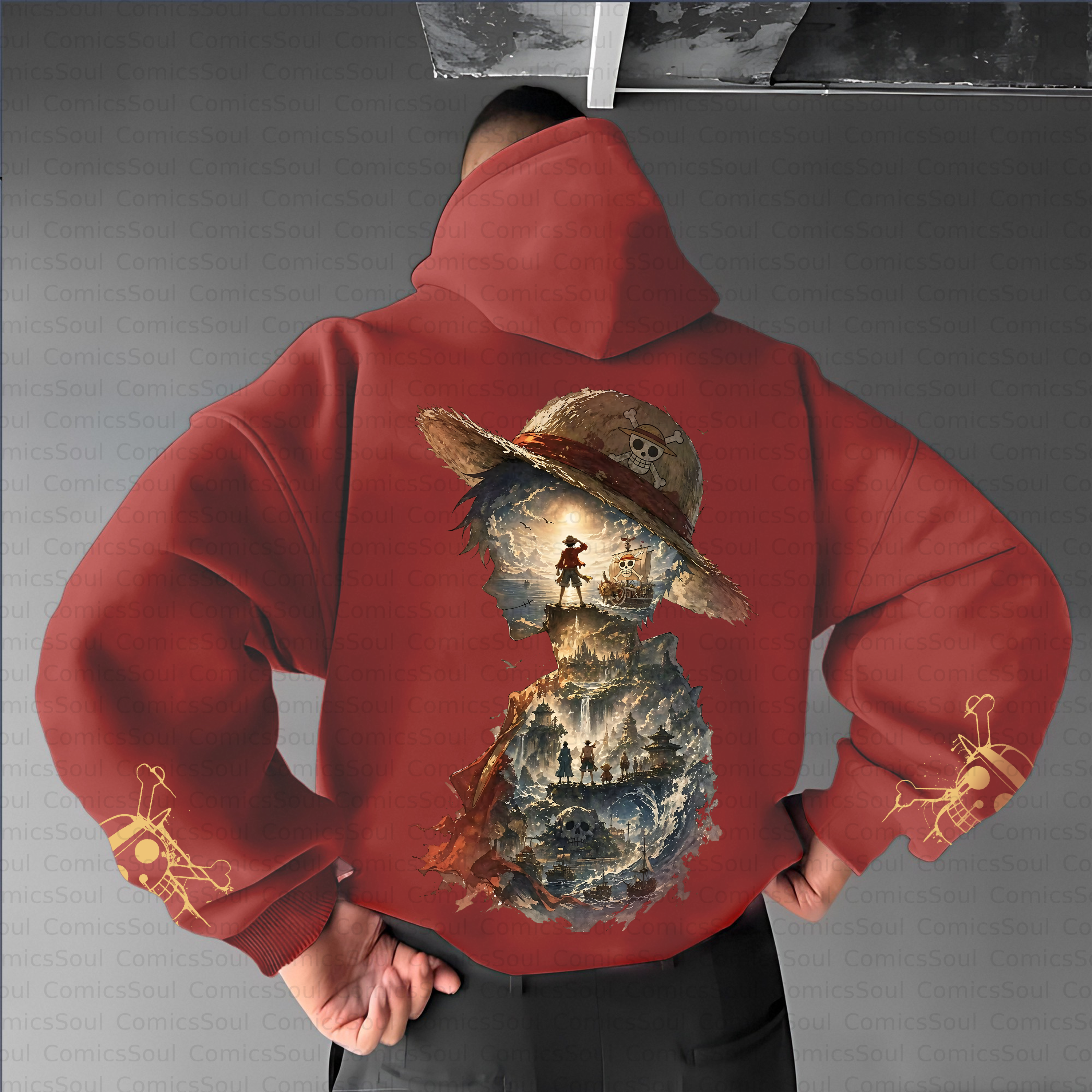 Unisex Anime Inspired Vintage Plush Hoodie