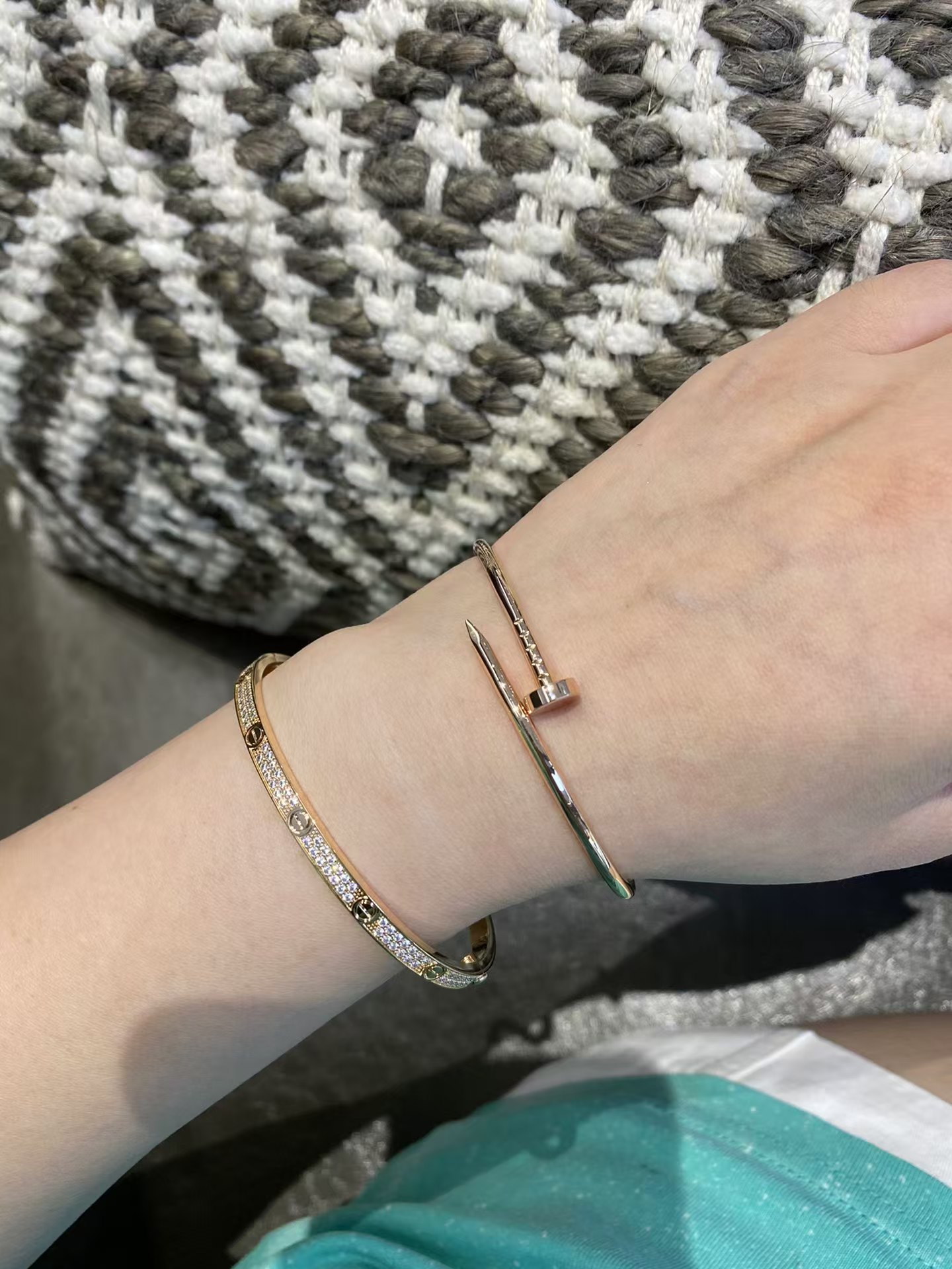 Cartier Diamond Paved LOVE Bracelet Bangle - Original Replica Club
