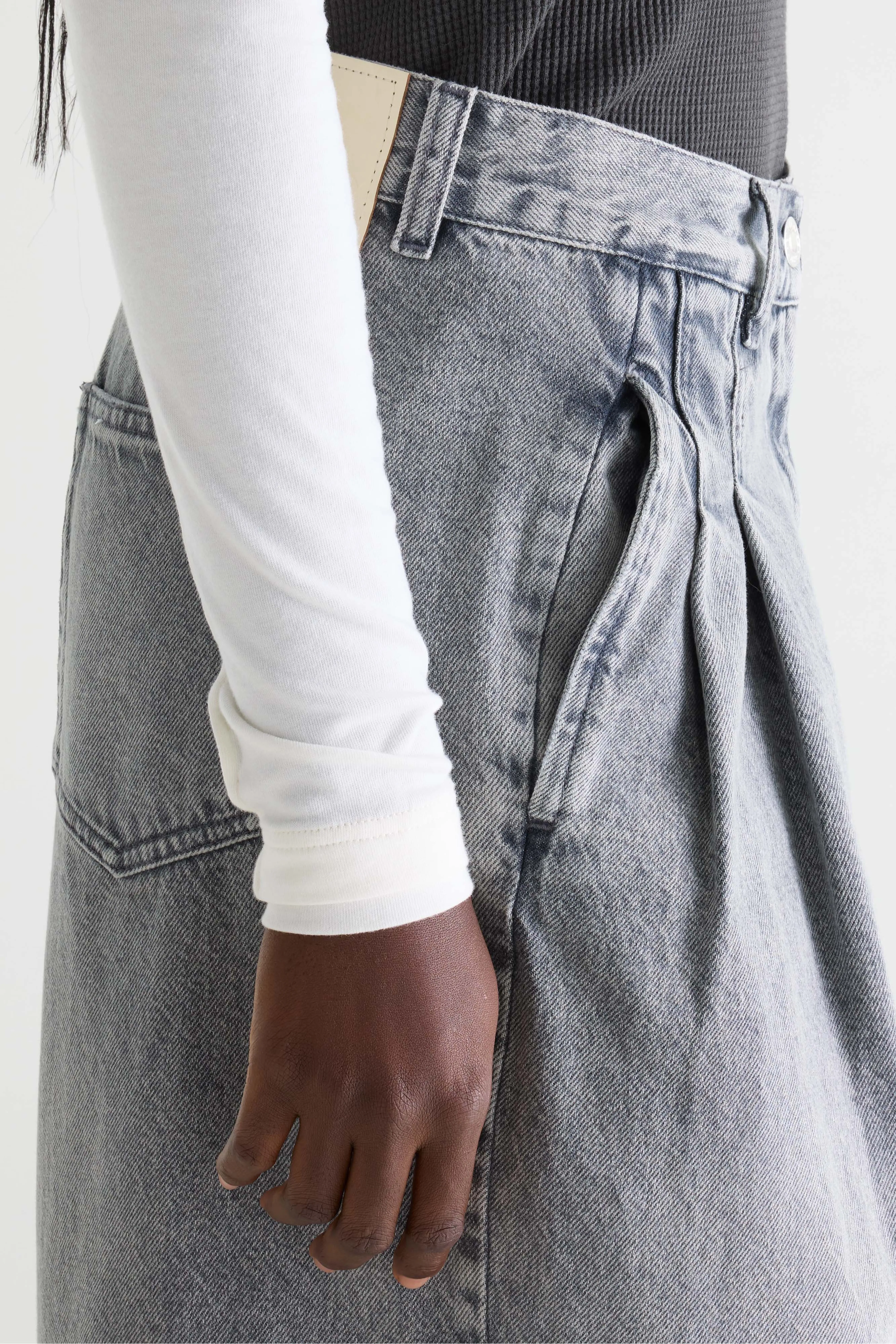 Bellerose Denim N. 74 - super-wide jeans (261 / W / USED GREY)