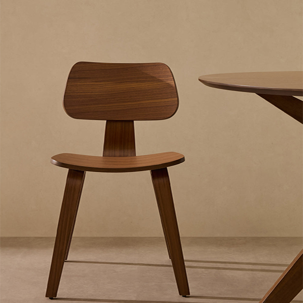 Kave Home Gena Eetkamerstoel - Walnoot