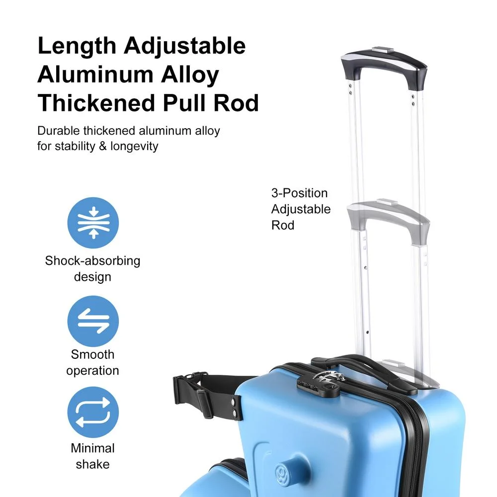 VAHIGCY Kids Luggage, Kids Ride-on Luggage with Spinner Wheels Suitcase, Kid's Ride-On Suitcase Help Your Child Relax, Carry On Trolley Luggage with Password Lock, 20" - Image 10