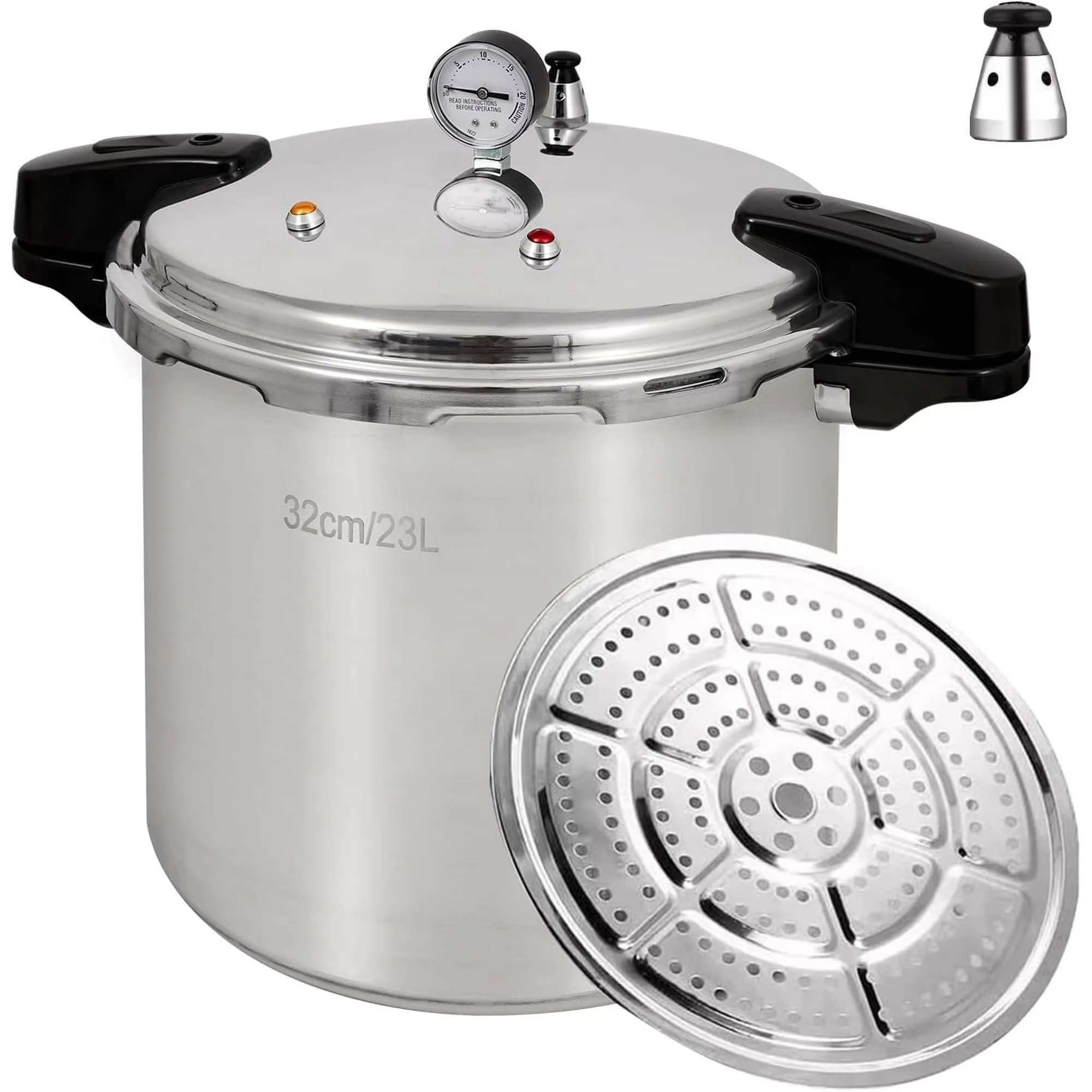 UNIFULL 24 Quart/23 Liter Pressure Cooker,Pressure Canner with Pressure Gauge,Pressure Relief Valve - 15 PSI,and Sealing Ring - Image 11