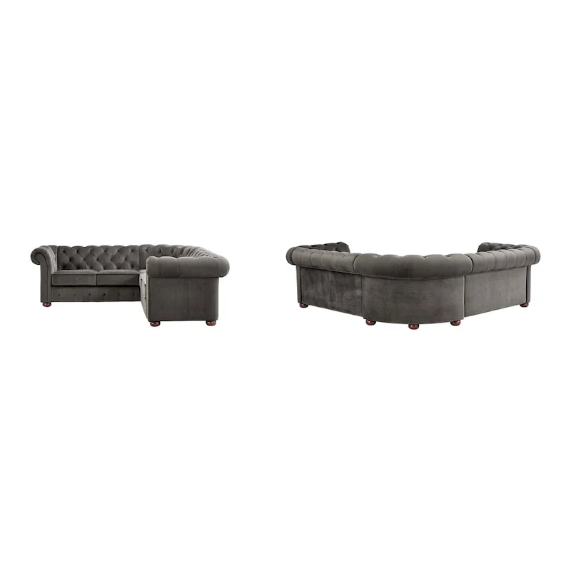 Gdansk 5-Person L-Shaped Chesterfield Sectional Sofa