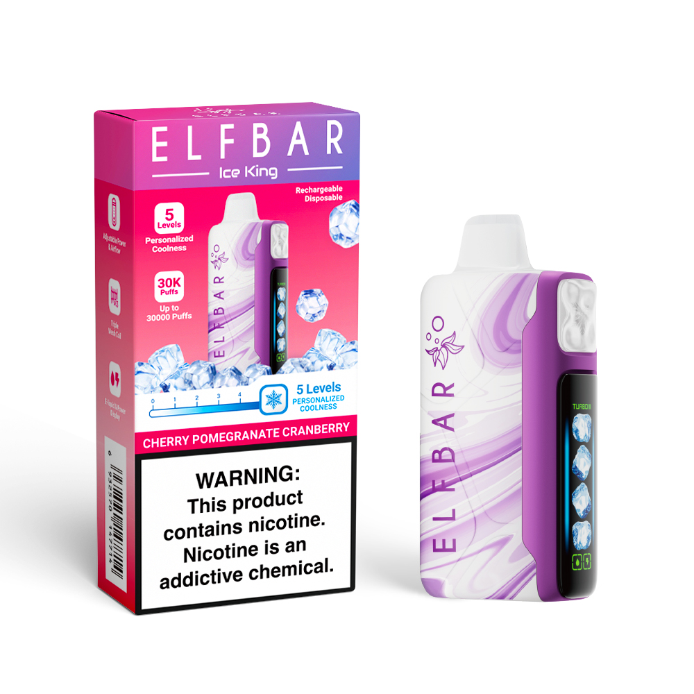 ELF BAR ICE KING 30K ladattava kertakäyttöinen sähkötupakka (kaikki maut)