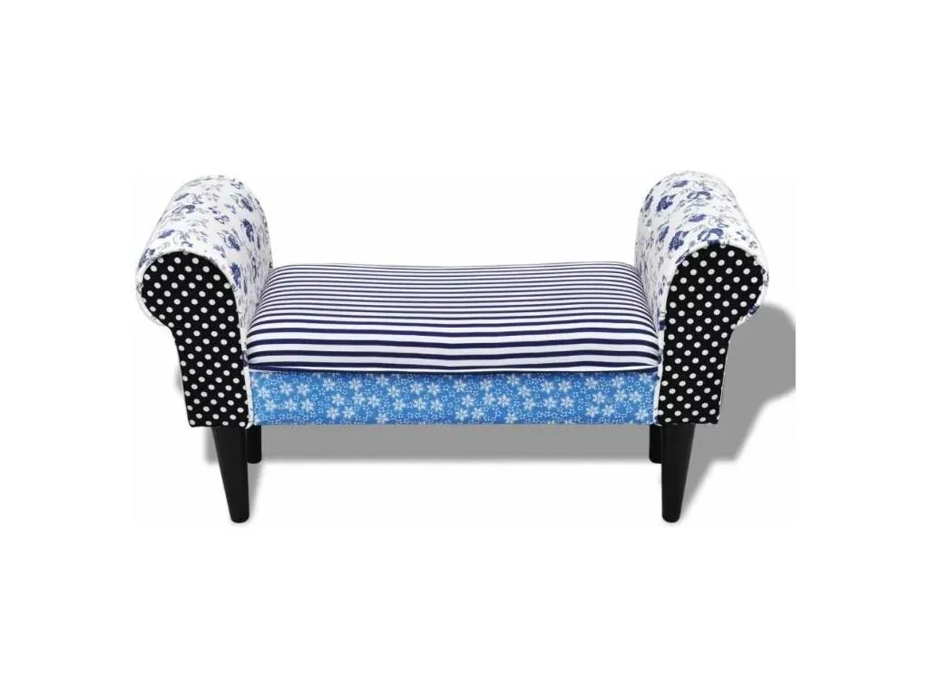 Banco patchwork azul multicolor Nidovia diseño vibrante vzb3485617