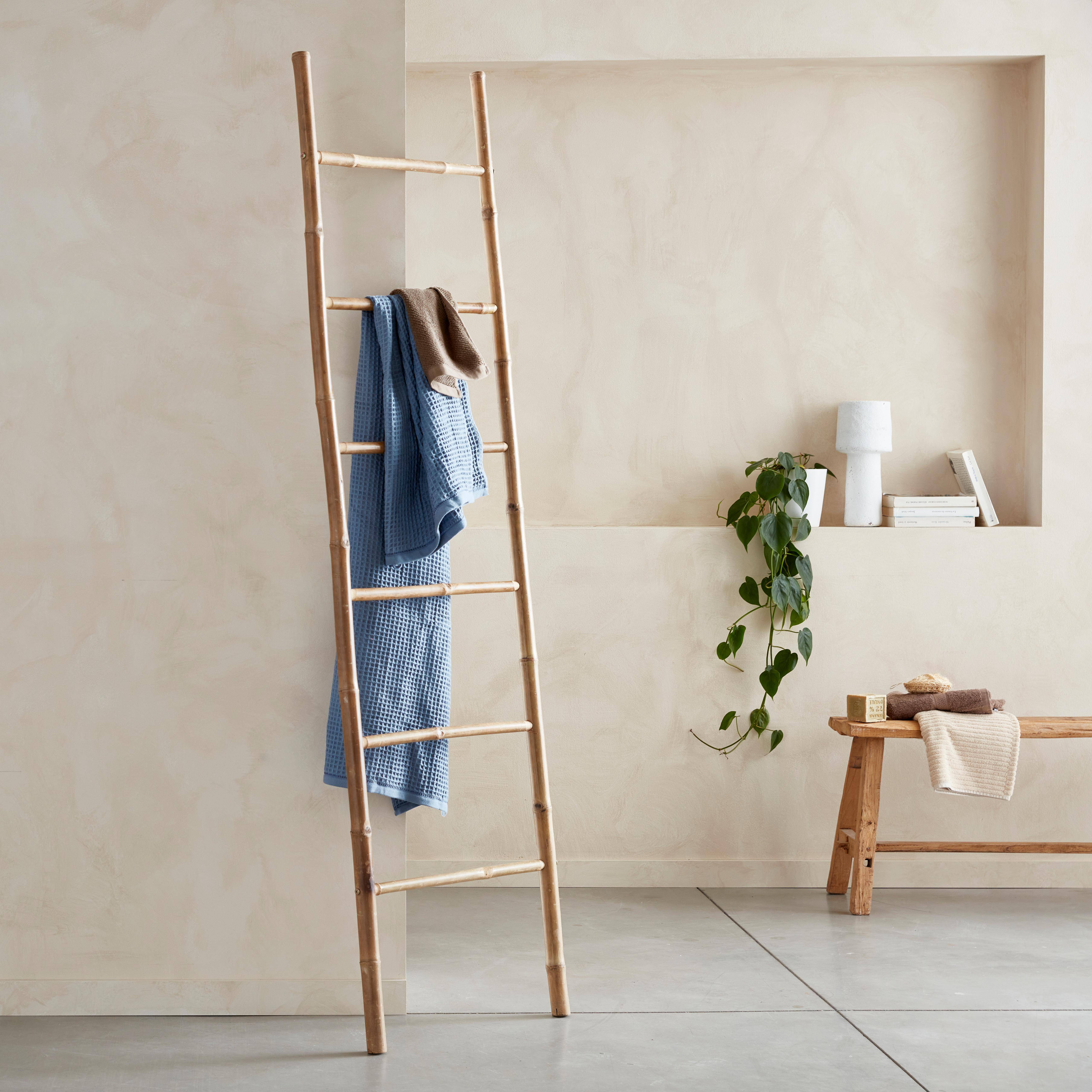 Fidji - Escalera decorativa de bambú con 6 montantes