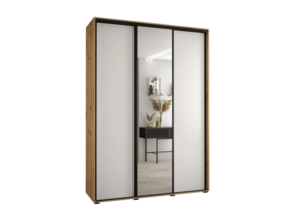 ARMARIO Francomuebleses 3 DE PUERTAS CORREDERAS 235.2/170/45 3 puertas (Artisan/Blanco/Negro)