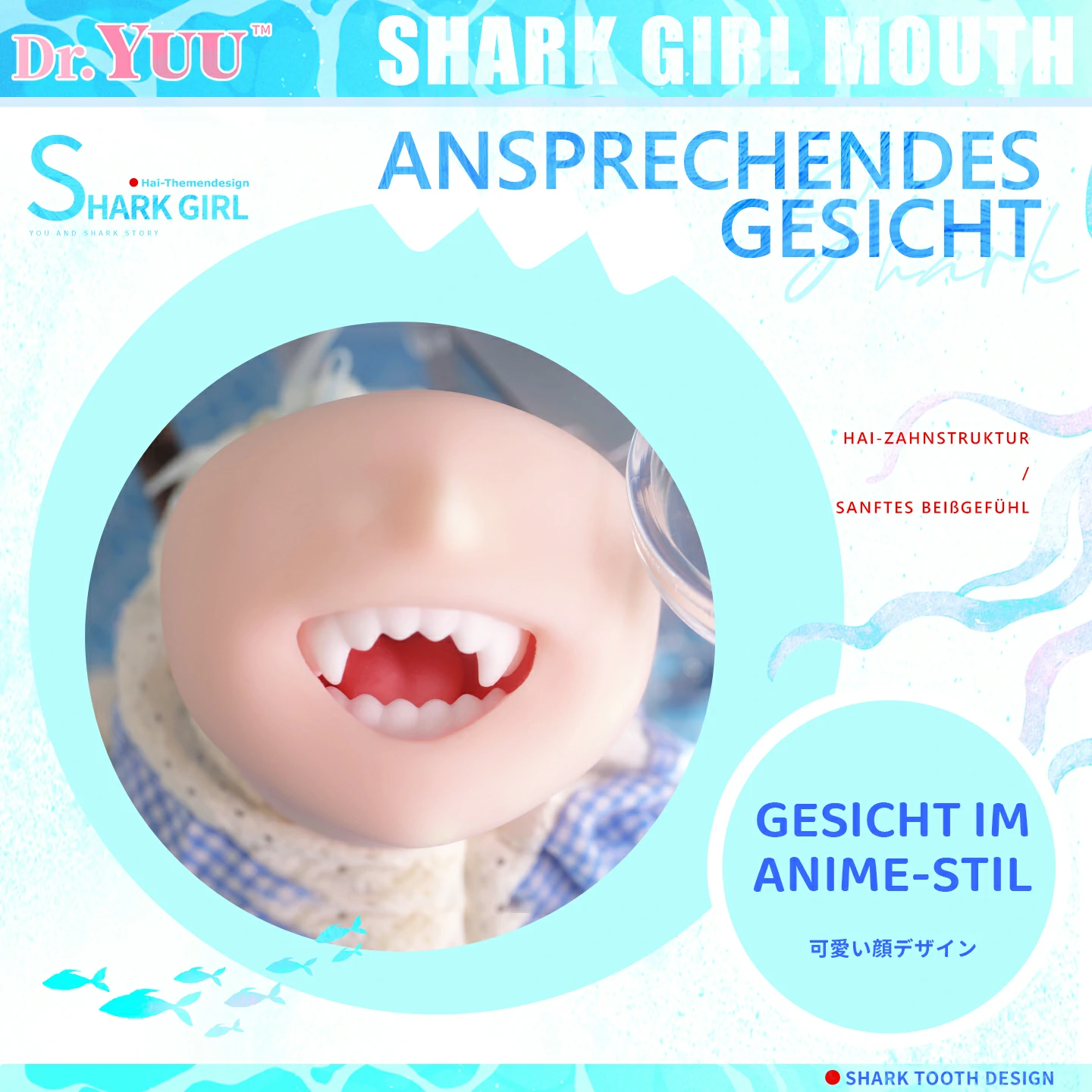 Anime-Gesicht des Shark Girl Masturbators