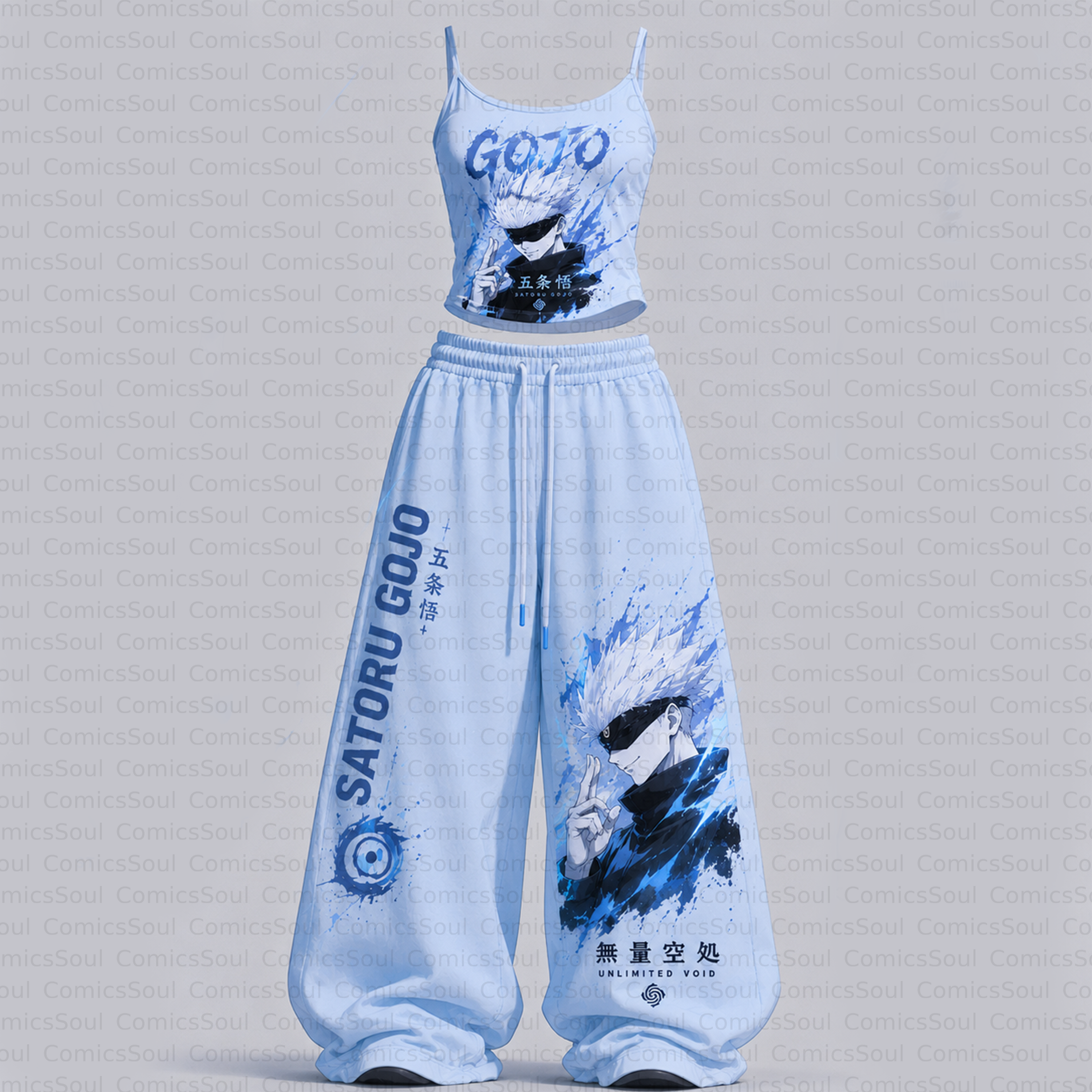 Jujutsu Kaisen Top & Elasticated Trousers Two-Piece Set