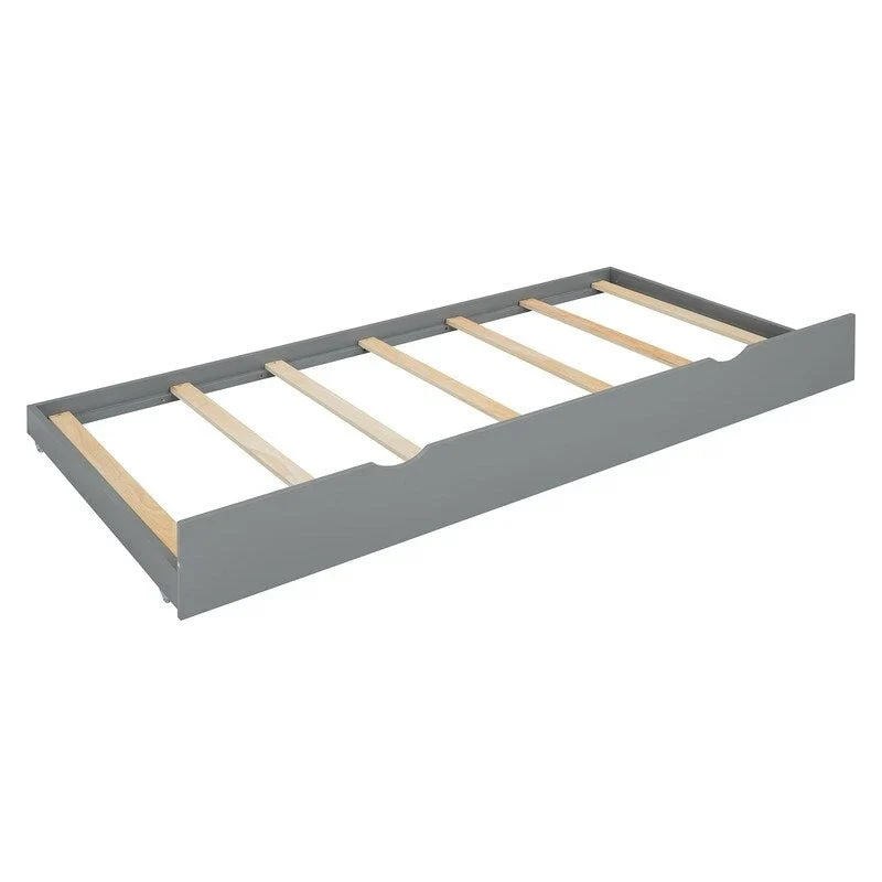 Queen Size Platform Bed with Vintage Headboard - Multifunctional Storage Frame Featuring Twin XL Trundle & 2 Drawers