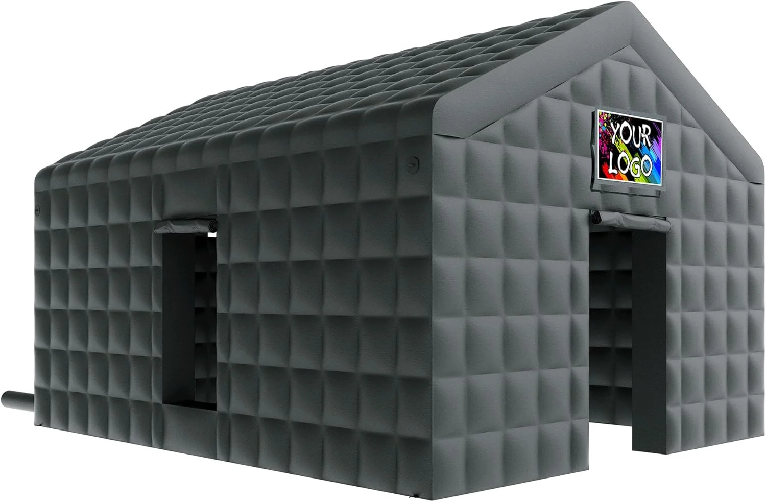 Jocisland 20x16x14 ft Large Black Inflatable Night Club Tent for Adults with 2 Side Doors, Inflatable Nightclub with Logo Area Gazebo Event House - Image 5