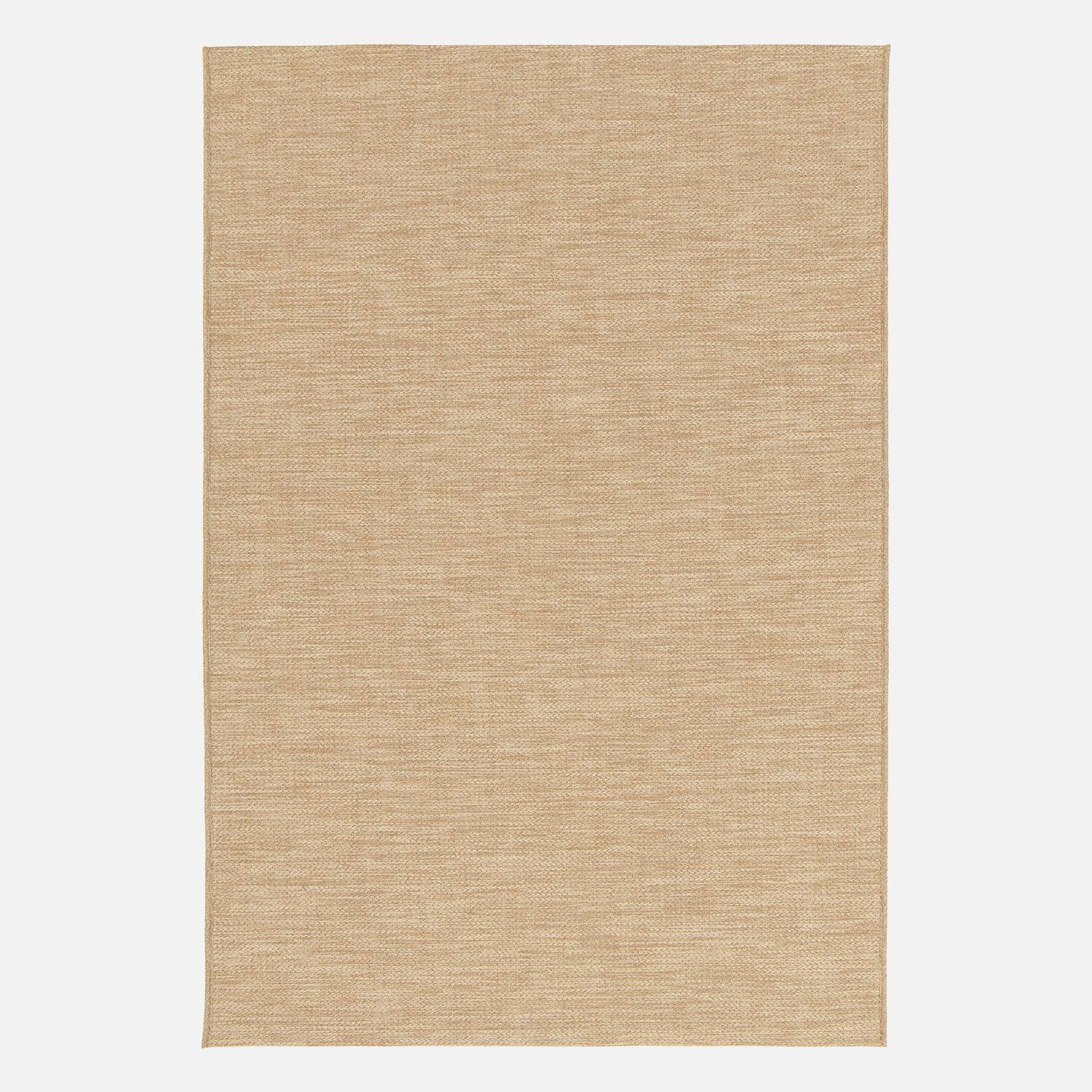 Timothy - Alfombra interior/exterior efecto yute color natural