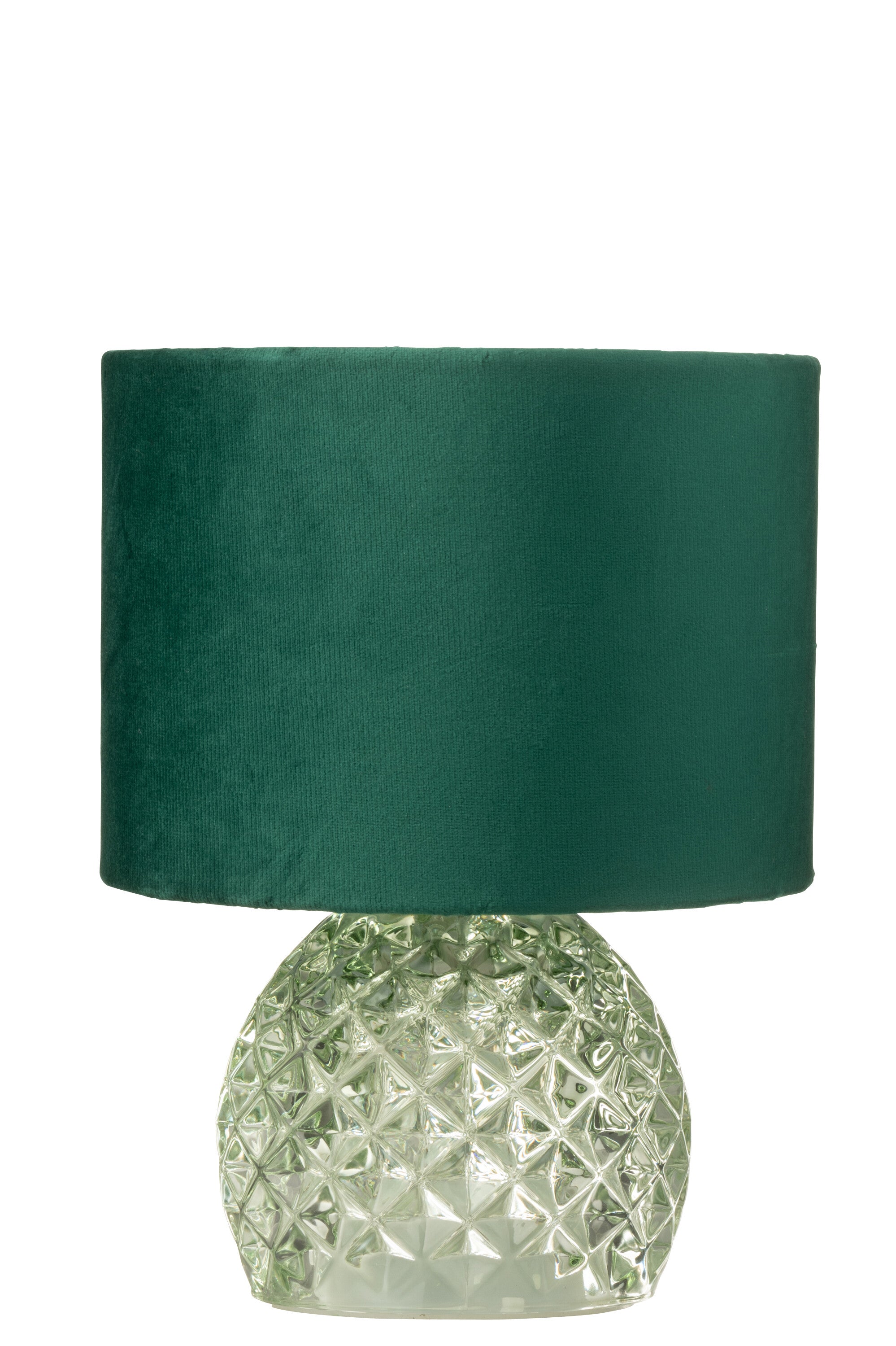 J-Line tafellamp - glas - lichtgroen - LED lichtjes