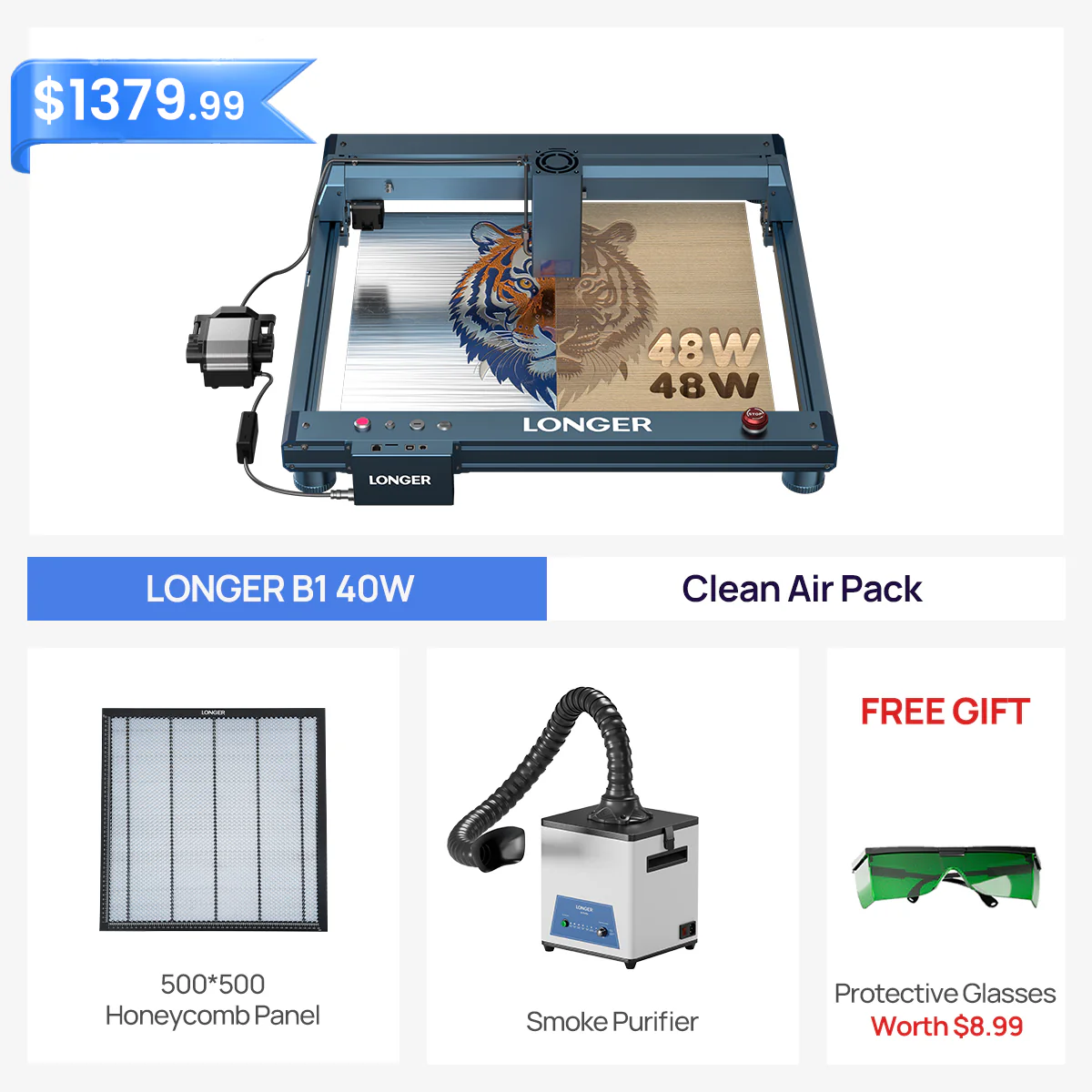 Longer B1 30W/40W Laser Engraving Machine