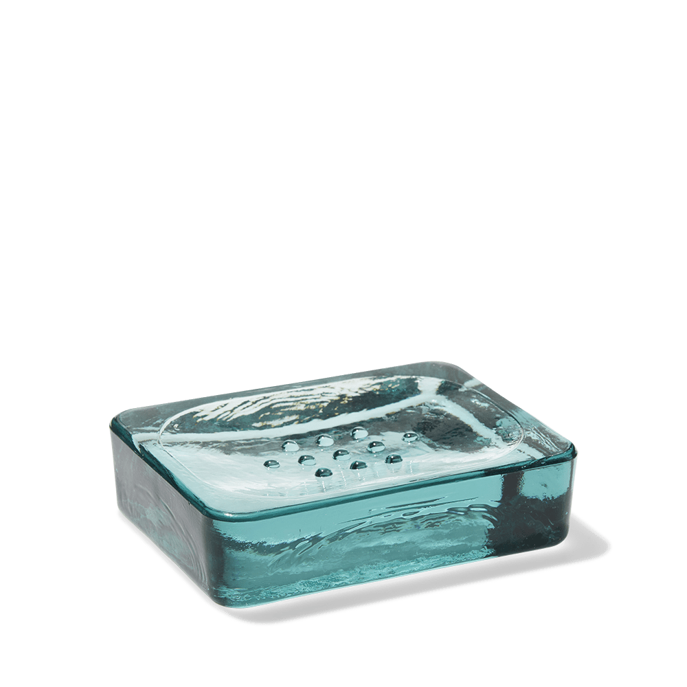 Porte-savon en verre recyclé