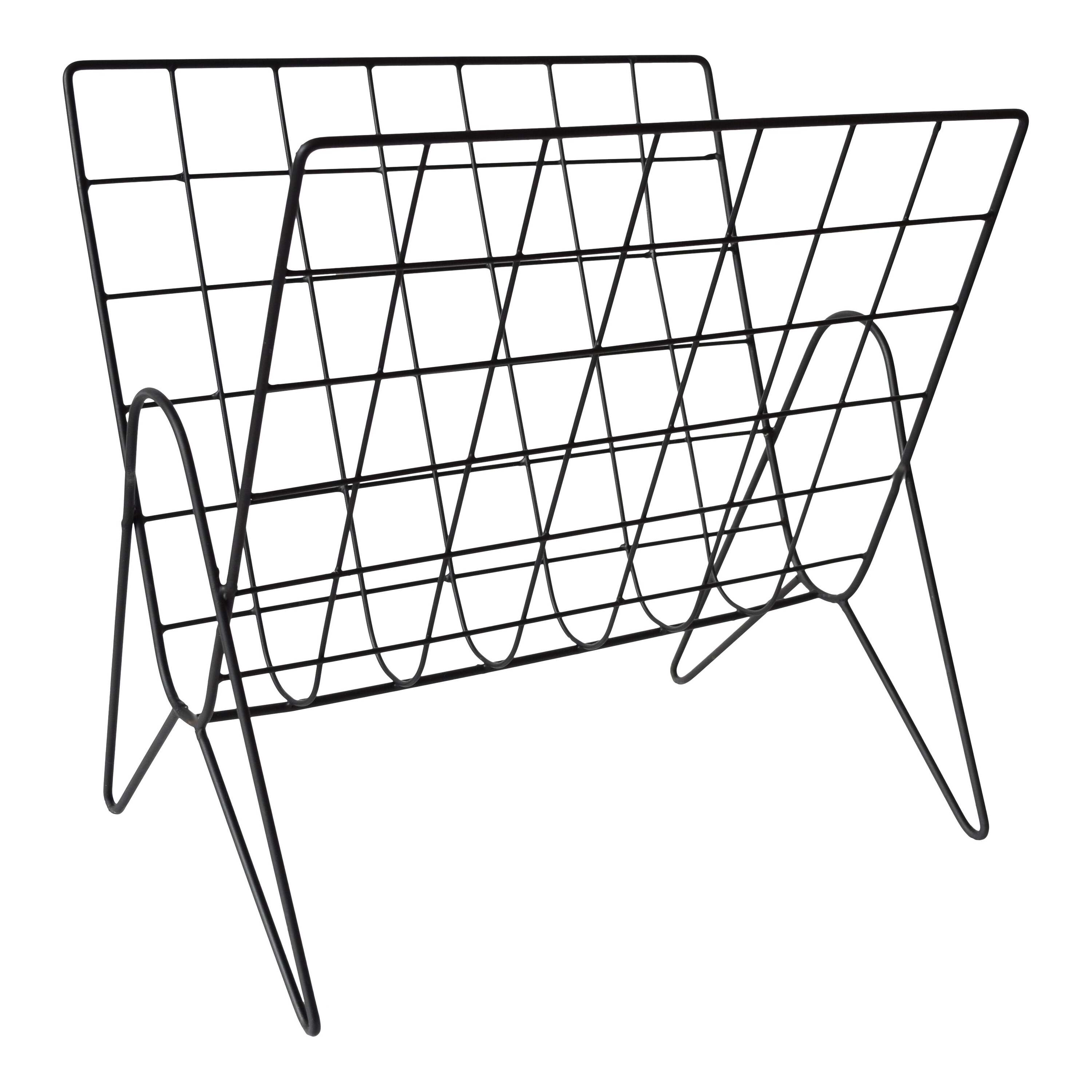 LOFT42 Maggy Tijdschriftenrek Staand - Metaal - Mat Zwart - 39x38x26