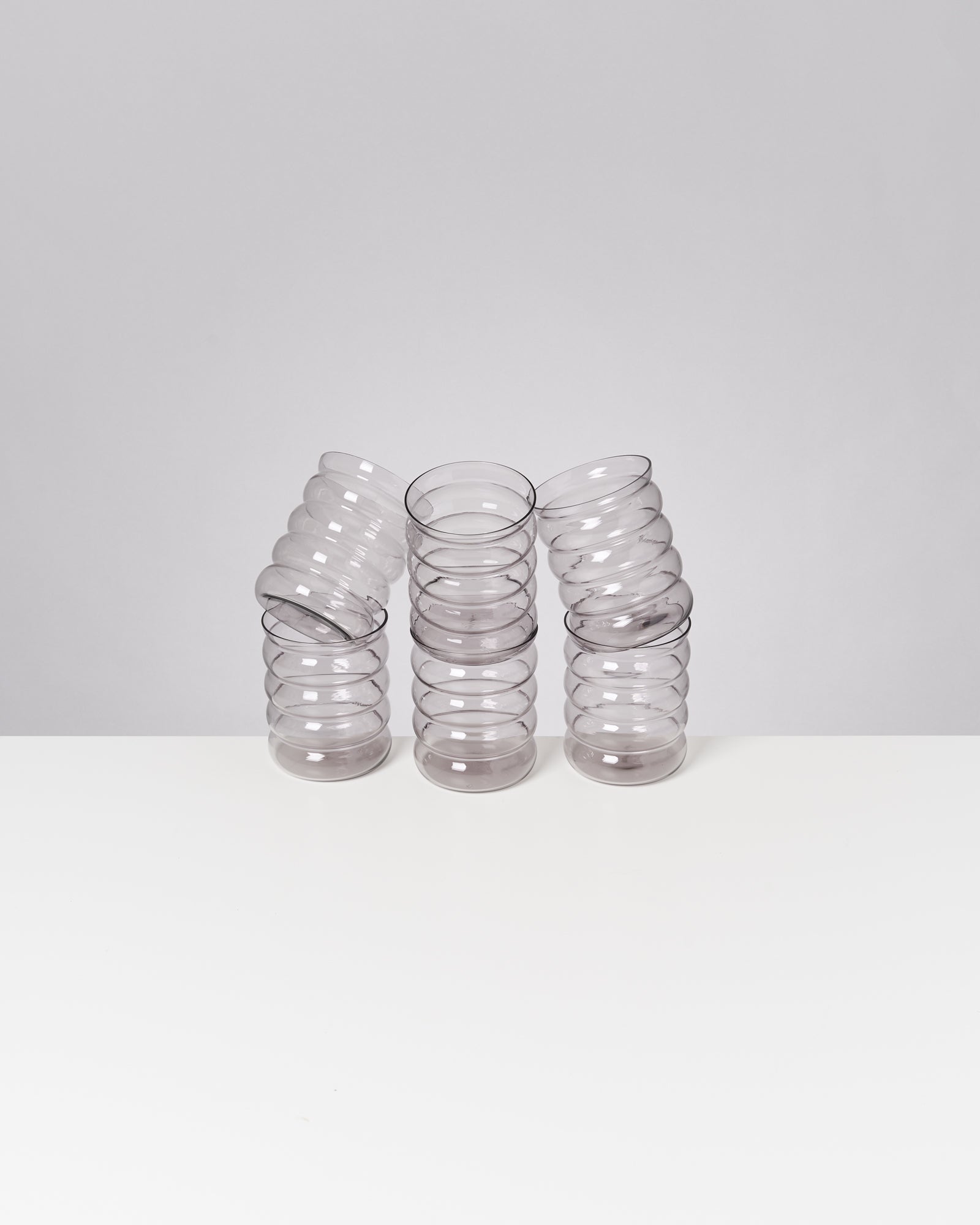 Joia Glas groß bubble grau