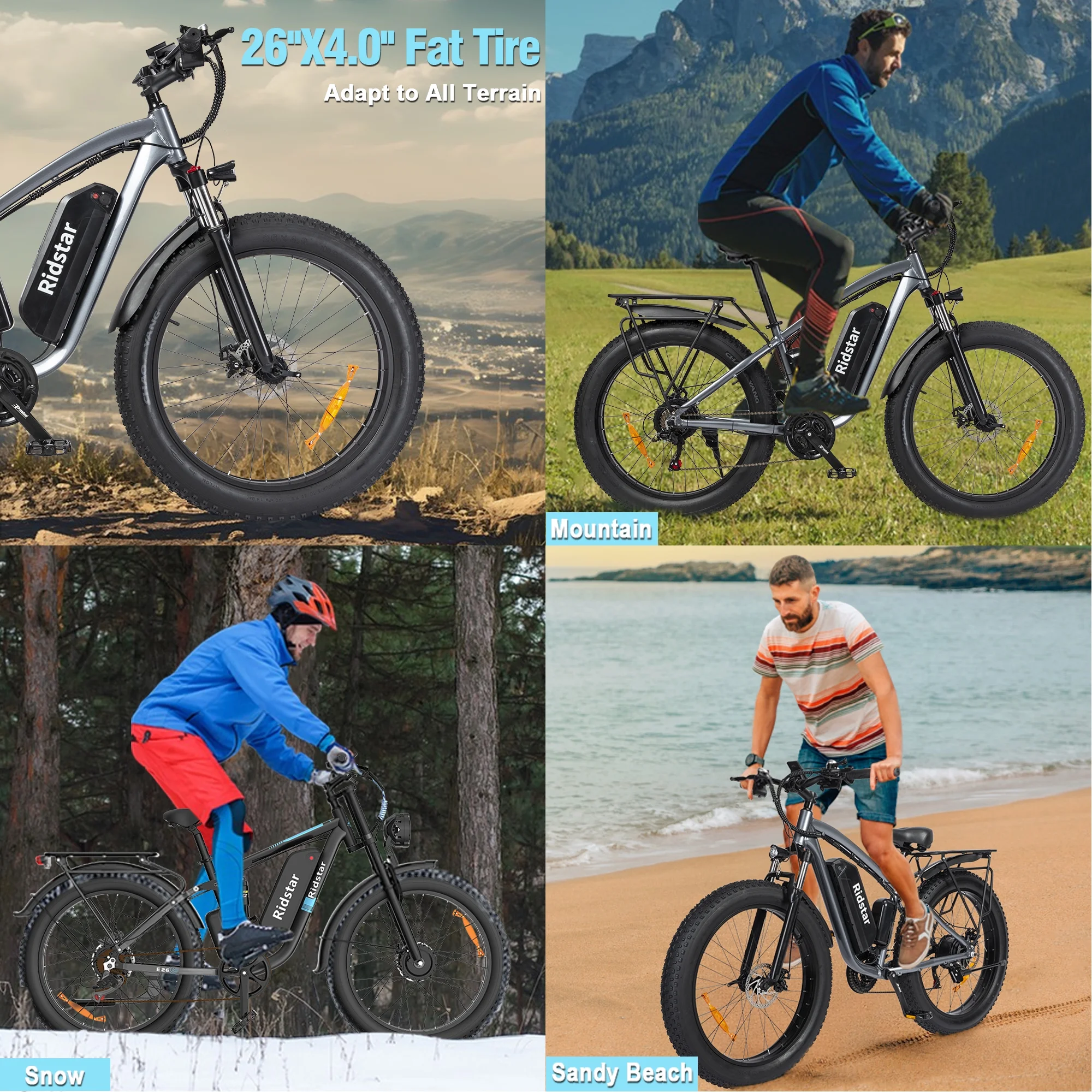 Dual Motor PEAK 3000W Electric Bike for Adults,31mph 48V 23Ah Electric Bicycle,26" Fat Tire Mountain Bike UL2849 - Image 14