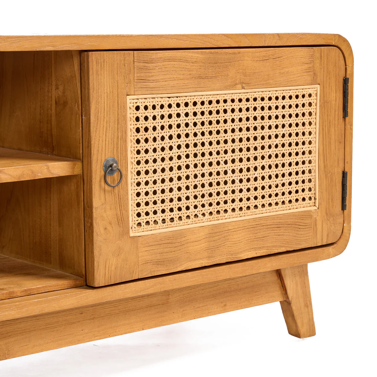 DUNE TV CABINET - NATURAL, TEAK & RATTAN